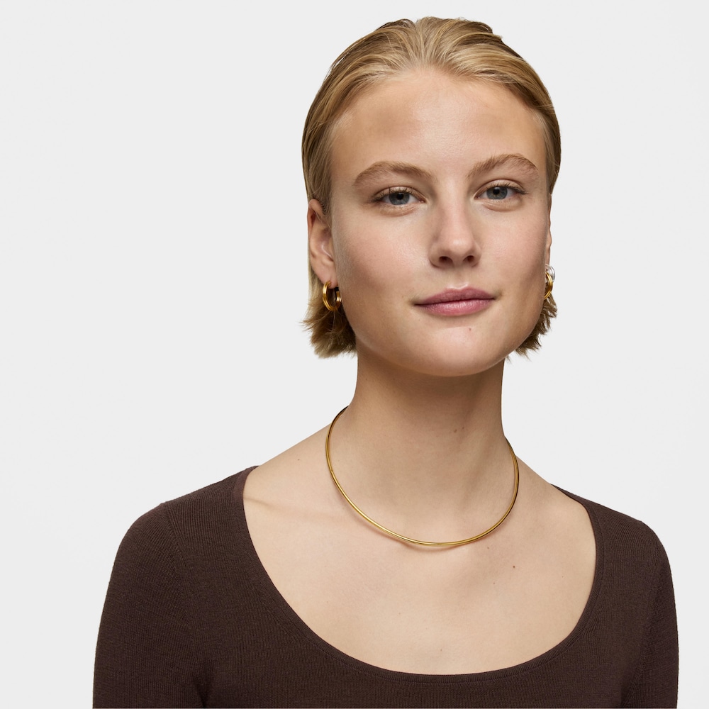 Collar con ba&ntilde;o de oro 18 kt sobre plata Basicos