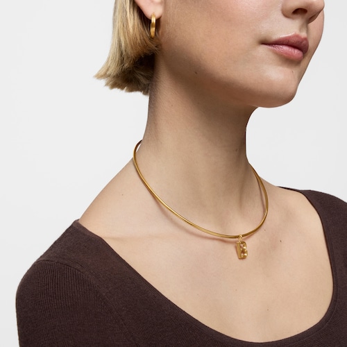 18kt gold plating over silver Necklace Basicos