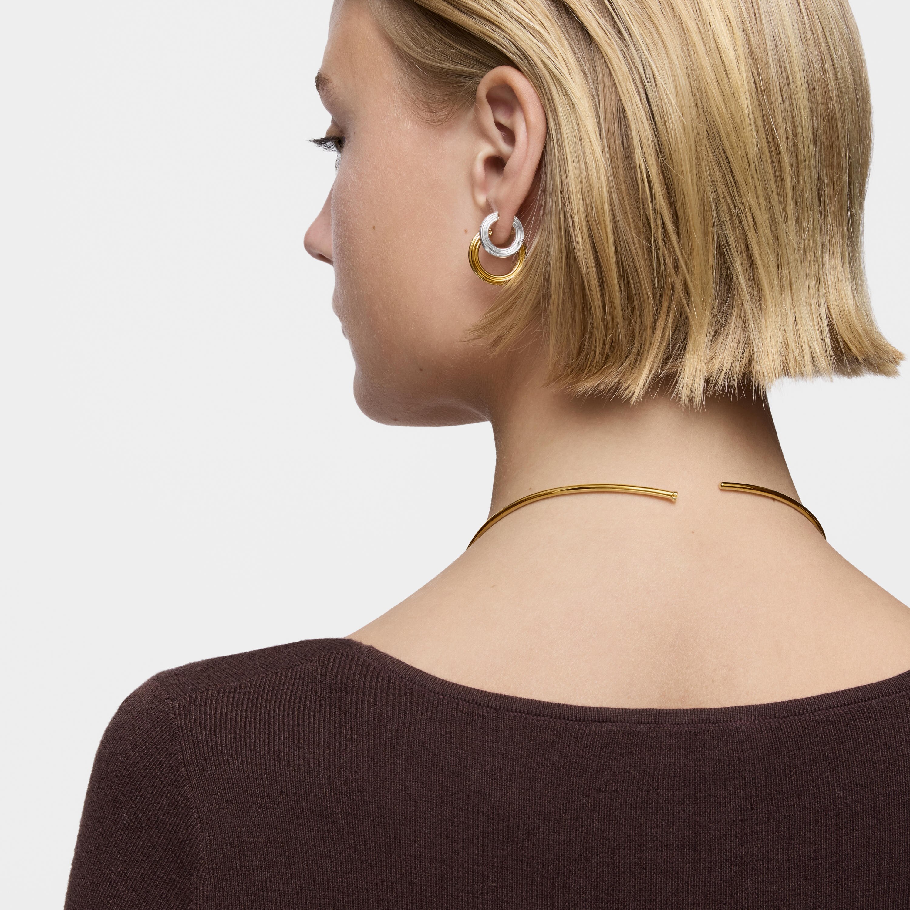 18kt gold plating over silver Necklace Basicos