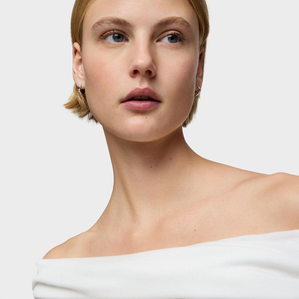 Brincos de argola em ouro branco com diamantes e safiras Tous Sweet Sapphire