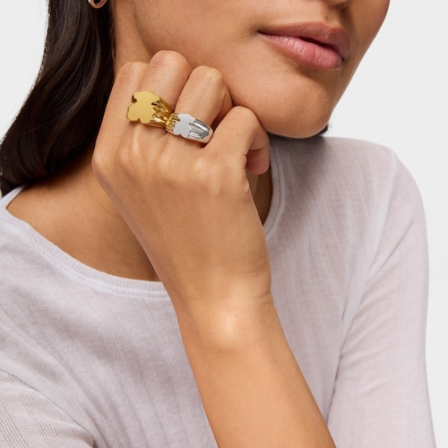 Silver bear 10 mm Signet ring Sweet Dolls