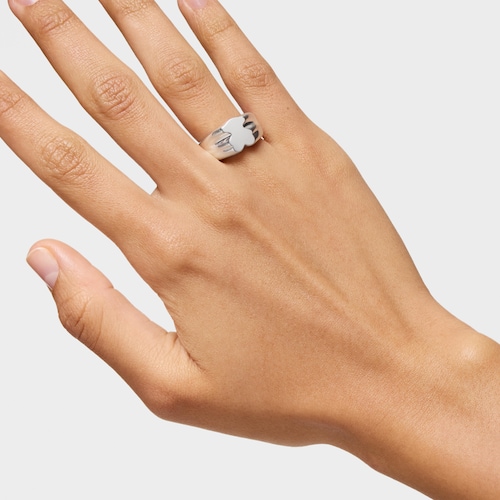 Silver bear 10 mm Signet ring Sweet Dolls