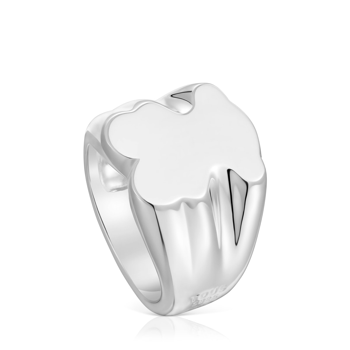 Tous - Anillo Sello De Plata Oso 15 Mm Sweet Dolls Talla 8