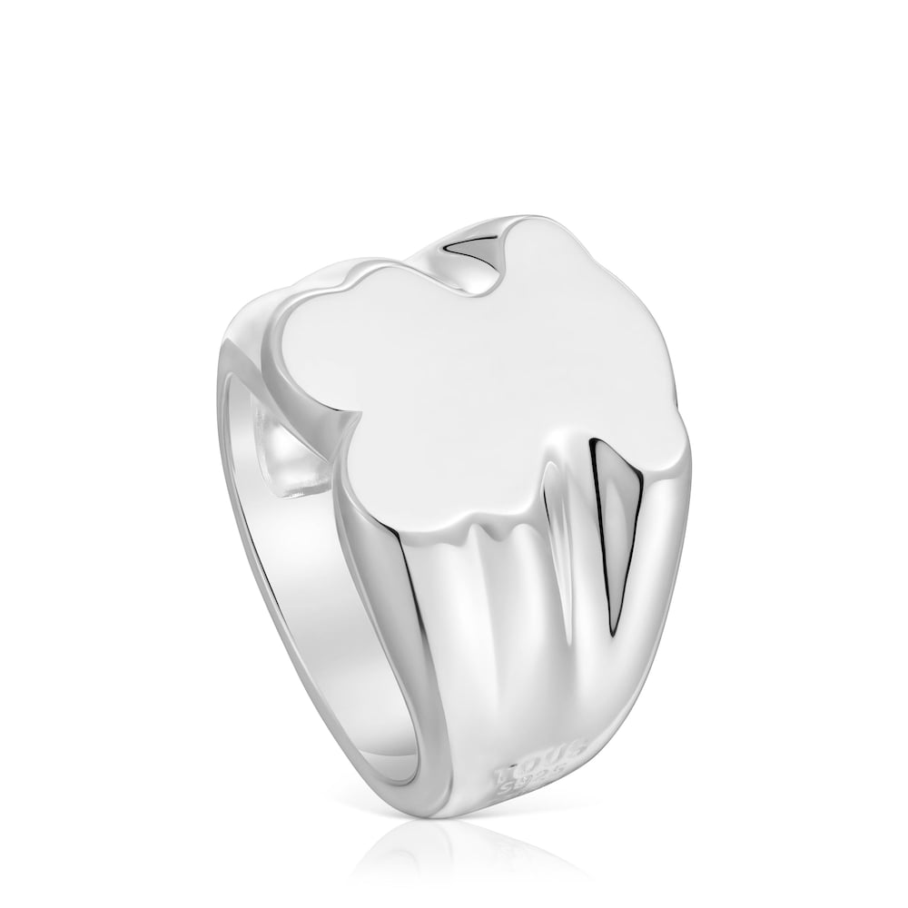 Silver bear 15 mm Signet ring Sweet Dolls