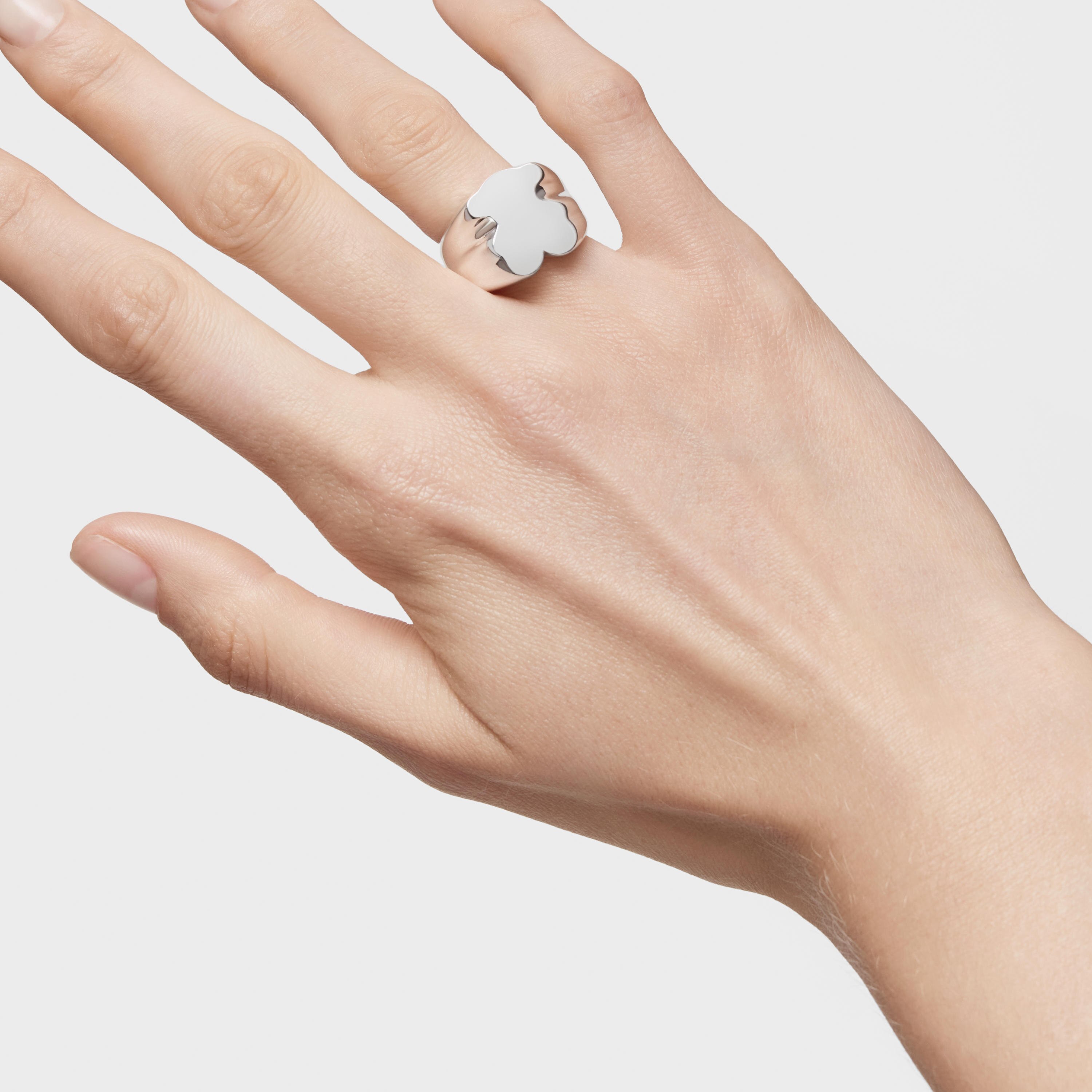 Silver bear 15 mm Signet ring Sweet Dolls