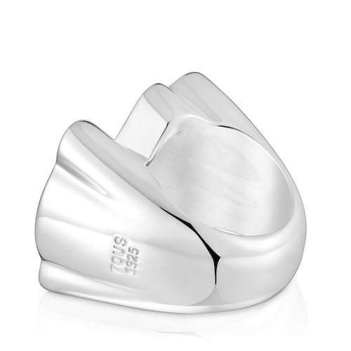 Silver bear 30 mm Signet ring Sweet Dolls