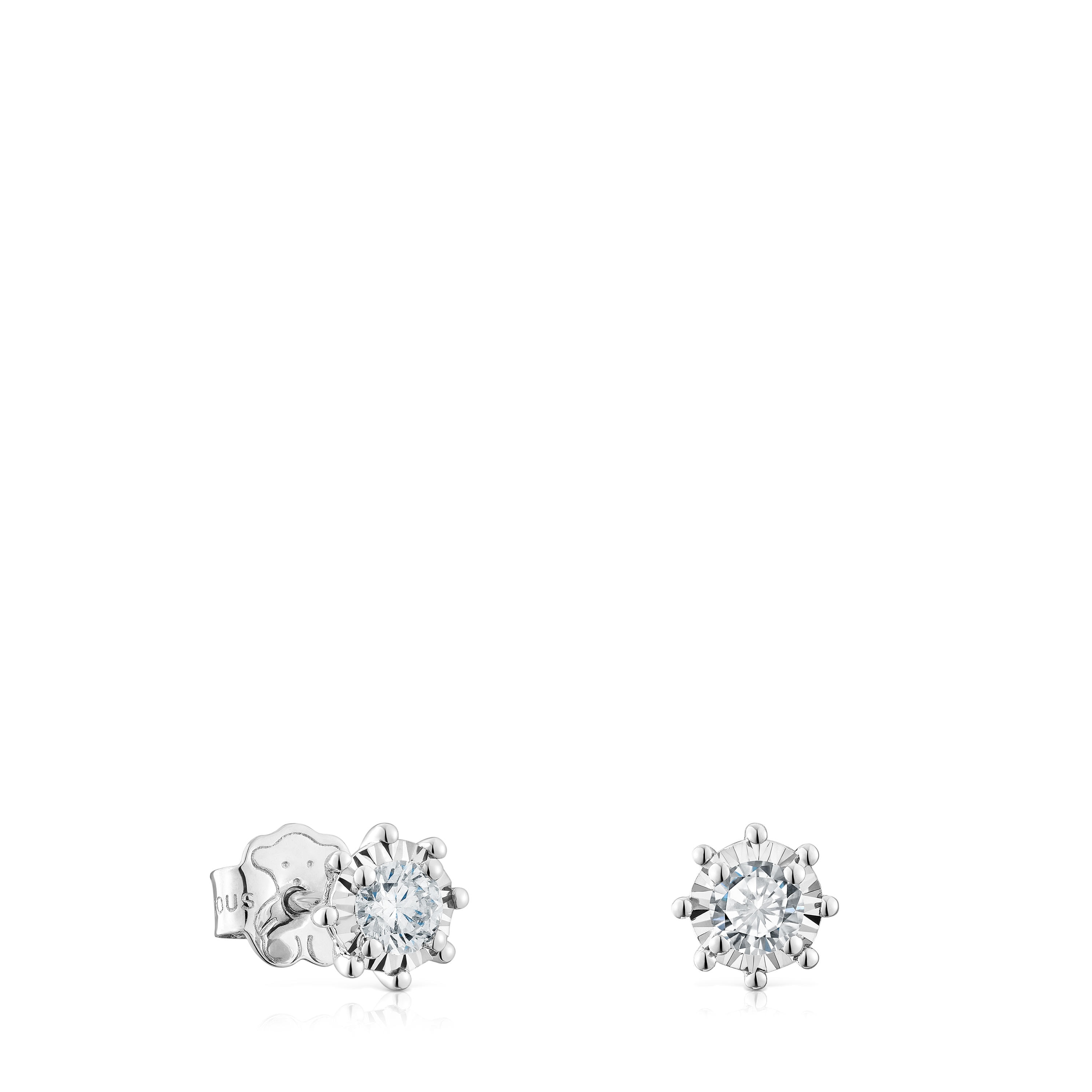 Small Earrings in white gold with 0,20 ct diamonds Les Classiques