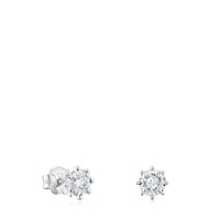 Small Earrings in white gold with 0,20 ct diamonds Les Classiques