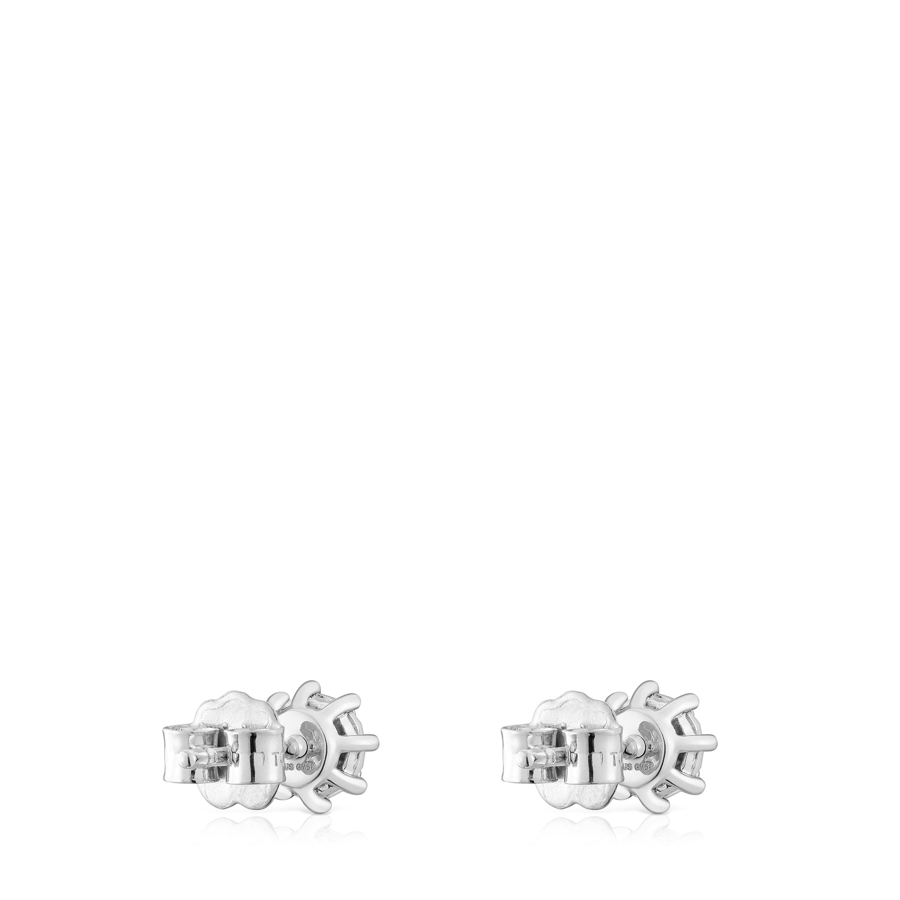 Small Earrings in white gold with 0,20 ct diamonds Les Classiques