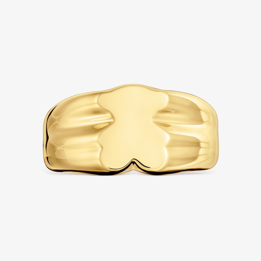 Pečatn&yacute; prsteň s&nbsp;10&nbsp;mm medved&iacute;kom s&nbsp;18&nbsp;kt pozl&aacute;ten&iacute;m na striebre Sweet Dolls