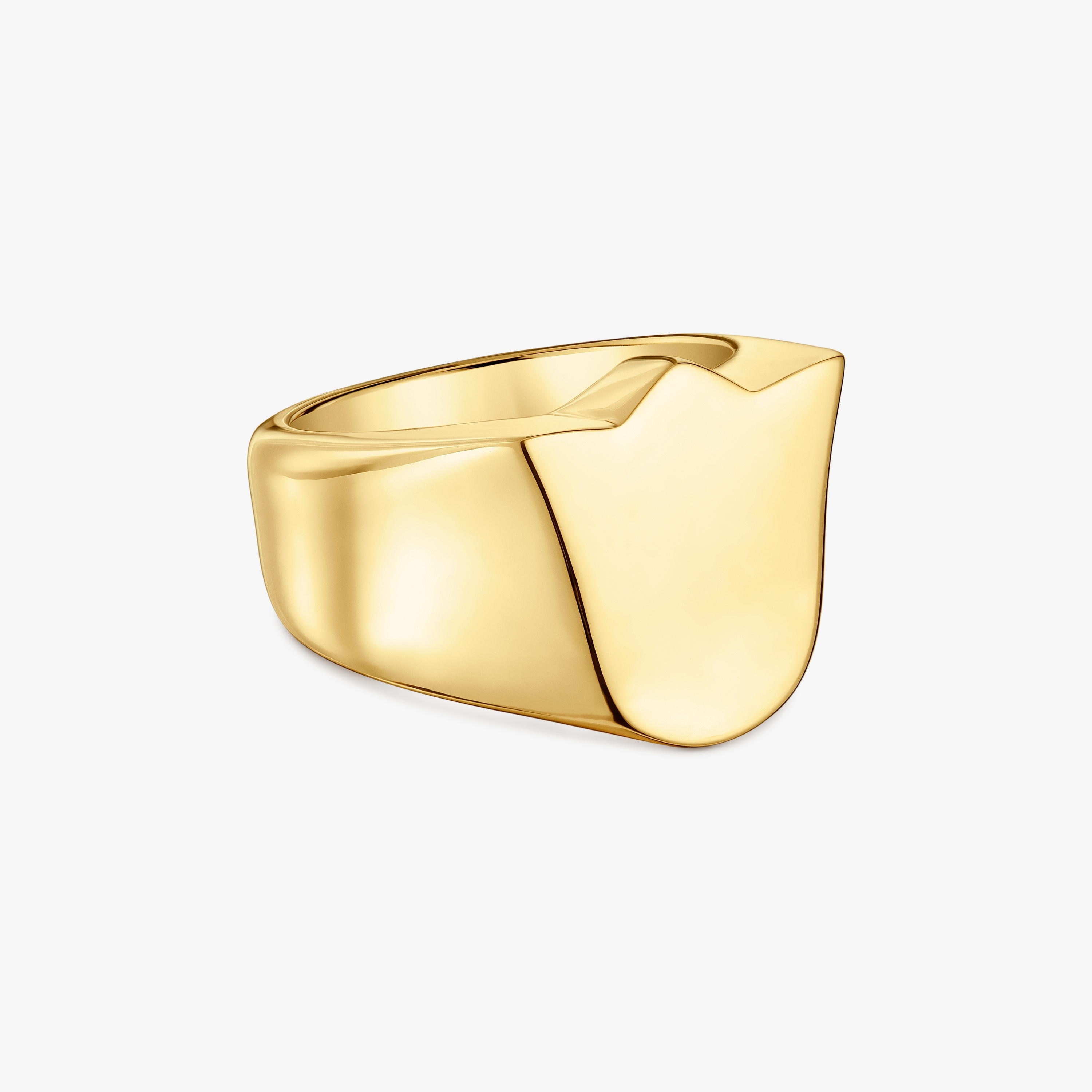Tulip Signet ring with 18 kt gold plating over silver Sweet Dolls