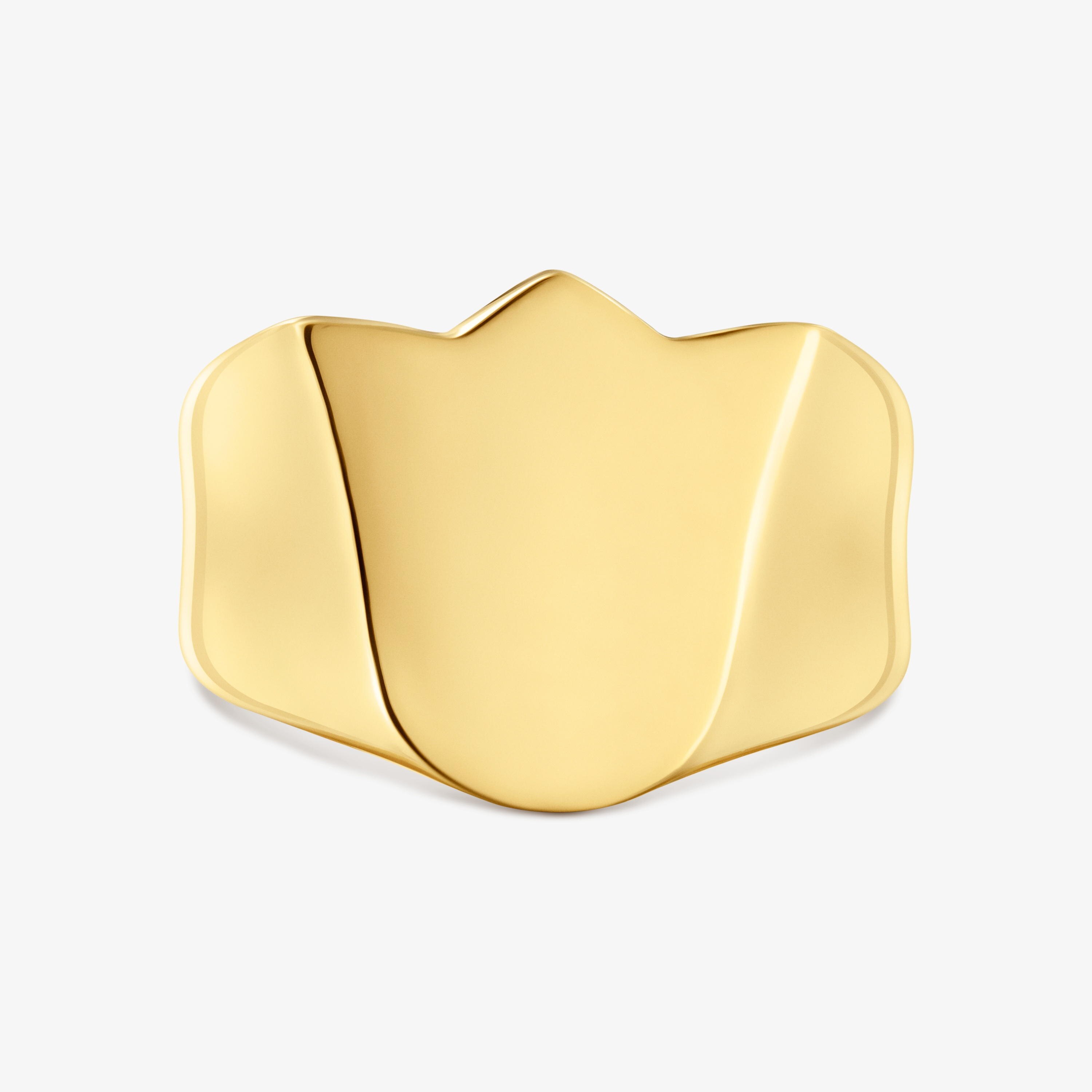Tulip Signet ring with 18 kt gold plating over silver Sweet Dolls