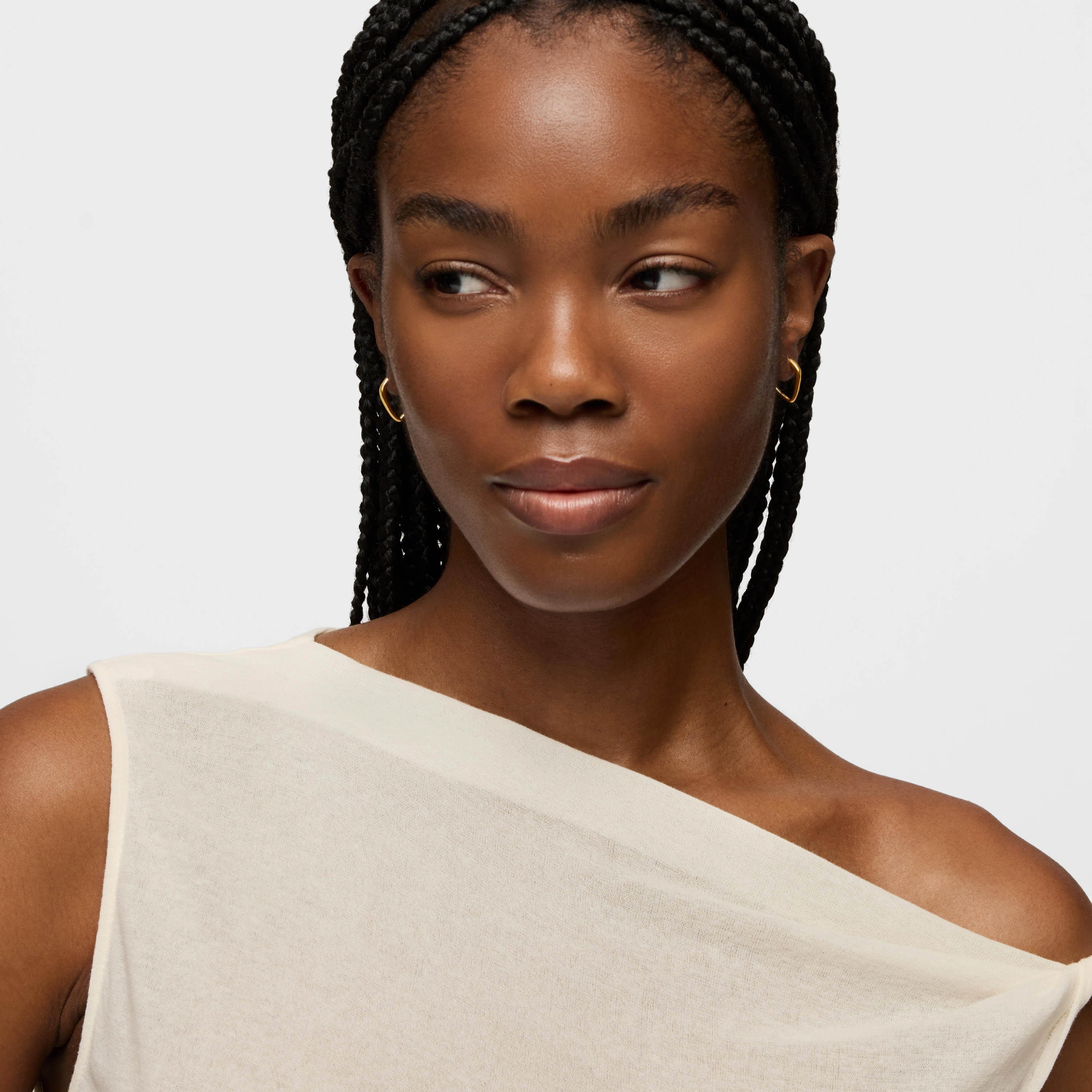 Short, pointed Hoop earrings in 18K gold vermeil TOUS Basics