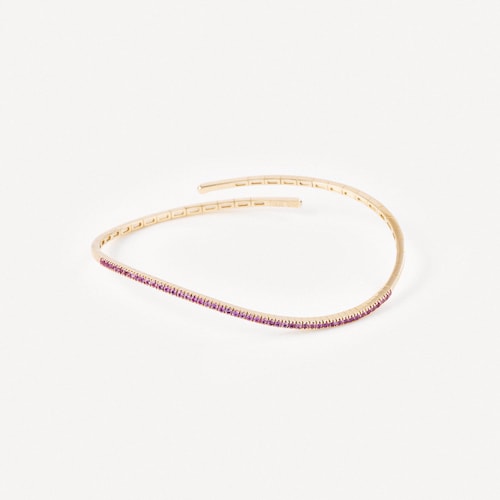 Bracciale aperto in oro con zaffiri rosa TOUS ATELIER