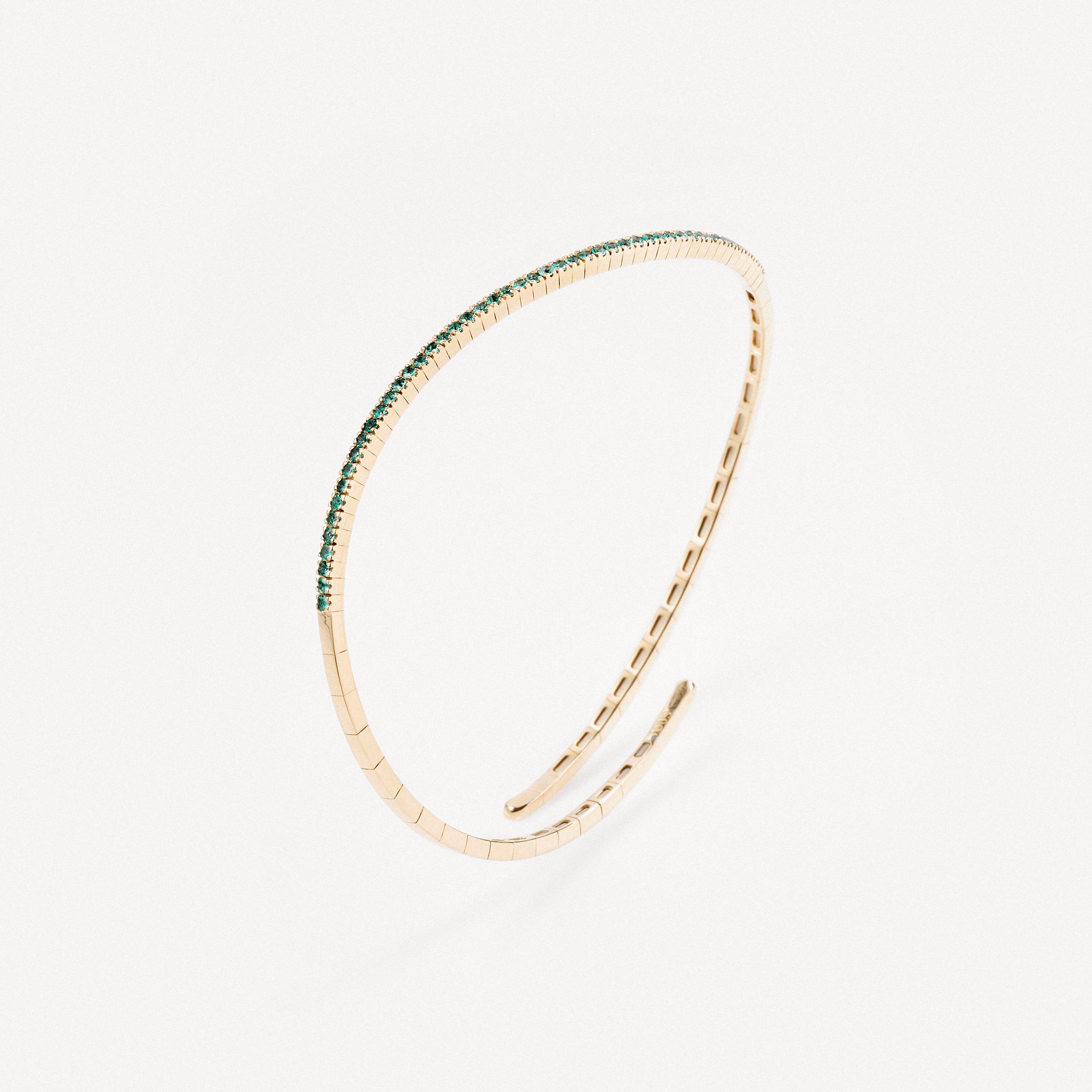 Gold Open bracelet with emeralds TOUS ATELIER