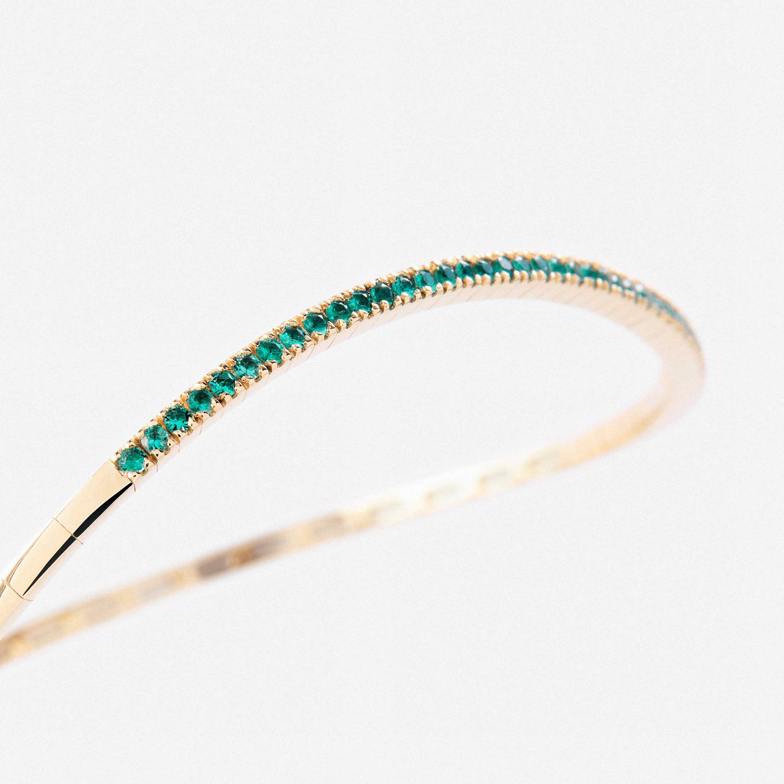Gold Open bracelet with emeralds TOUS ATELIER