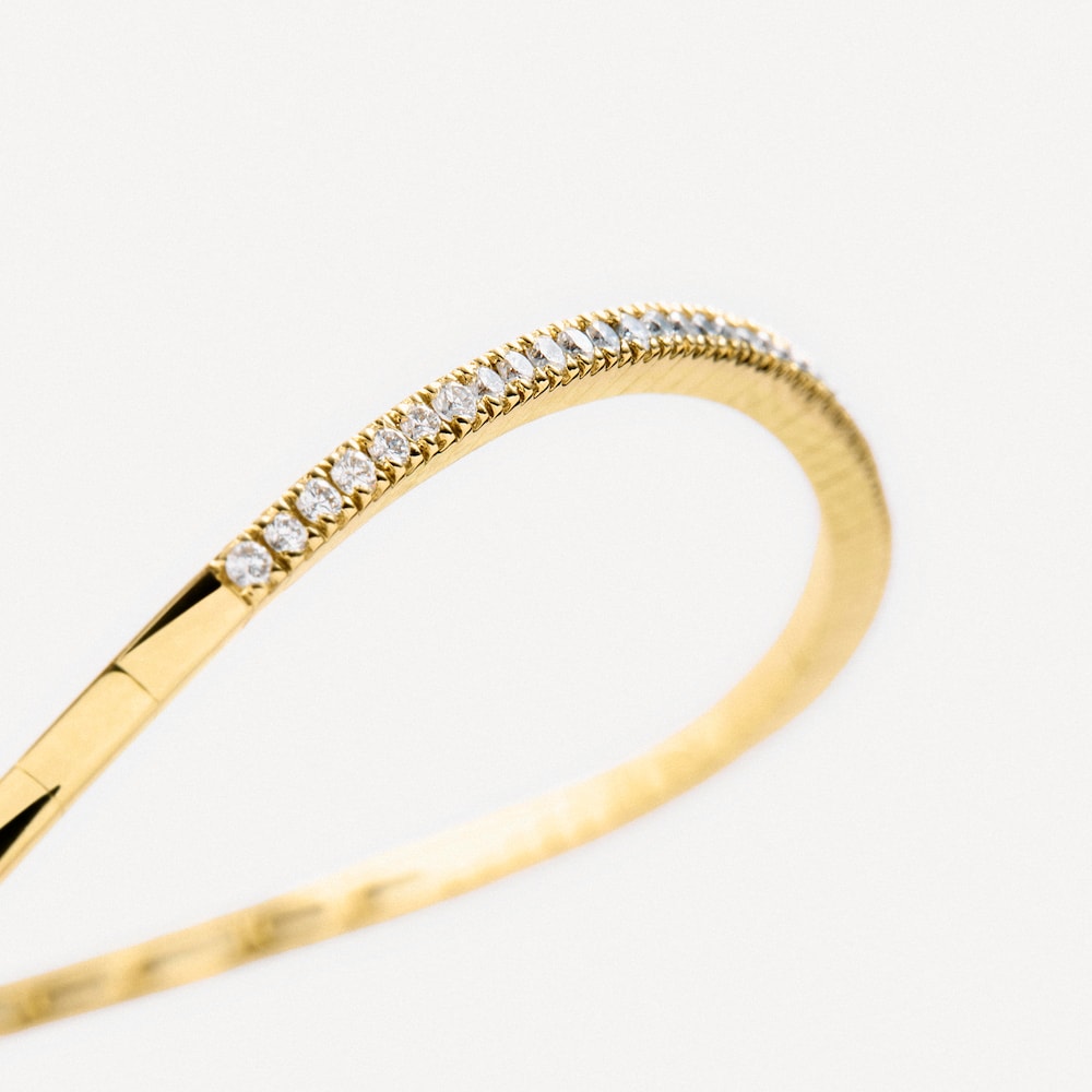Gold Open bracelet with diamonds TOUS ATELIER