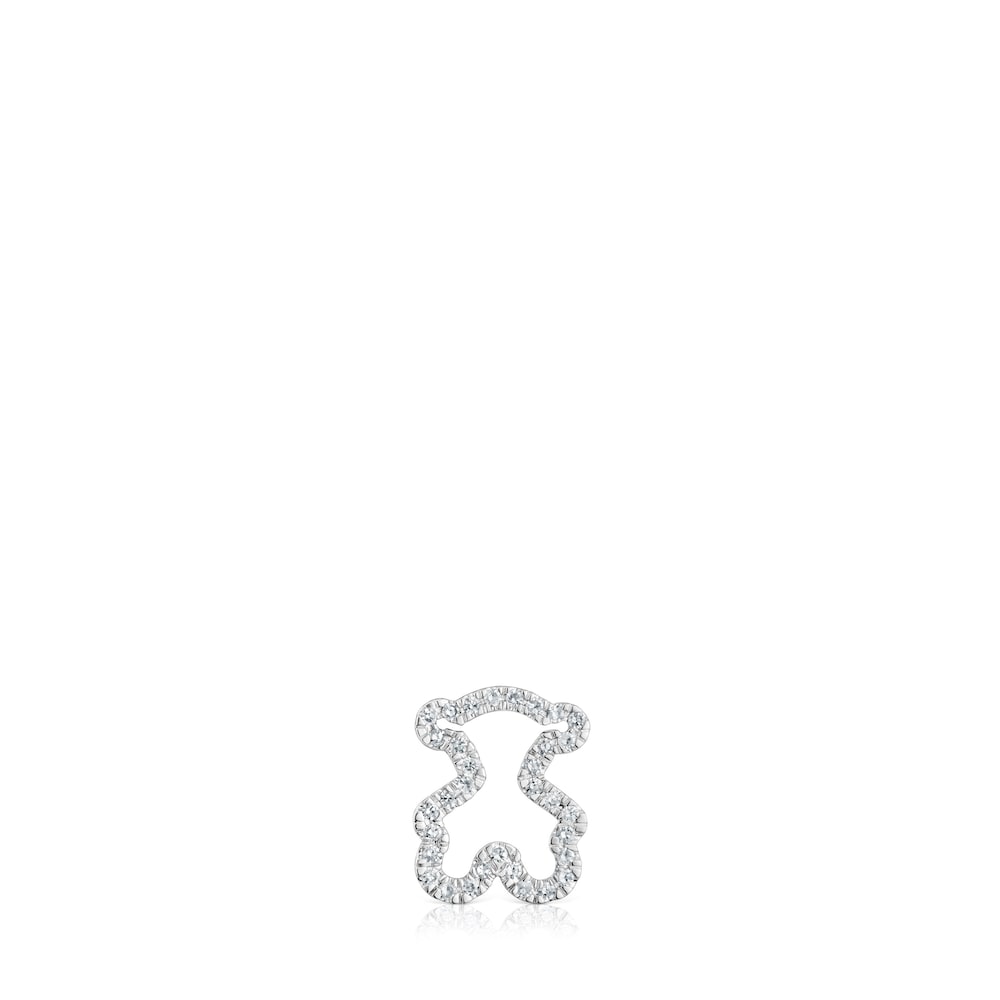 11,5 mm white gold bear pendant with diamonds Icon Gems 11,5 mm white gold bear pendant with diamonds Icon Gems