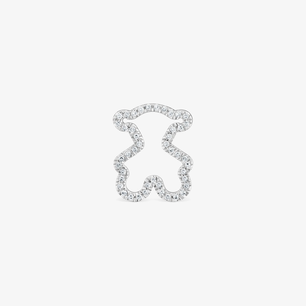 16&nbsp;mm pr&iacute;vesok medved&iacute;ka z&nbsp;bieleho zlata s&nbsp;diamantmi Icon Gems