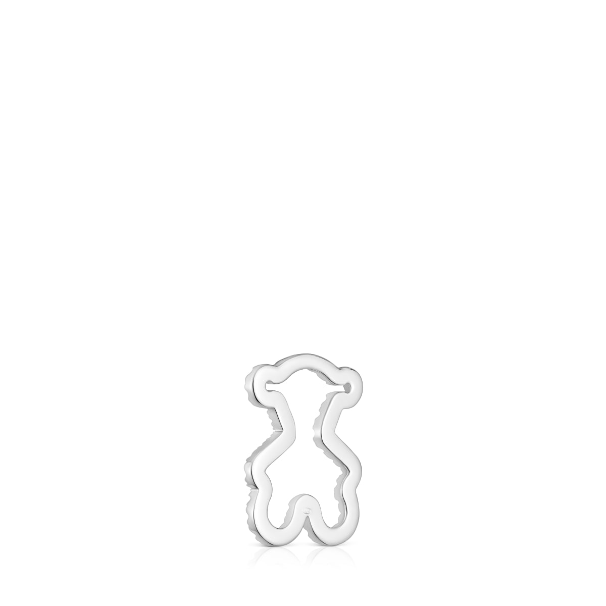 16 mm white gold bear pendant with diamonds Icon Gems