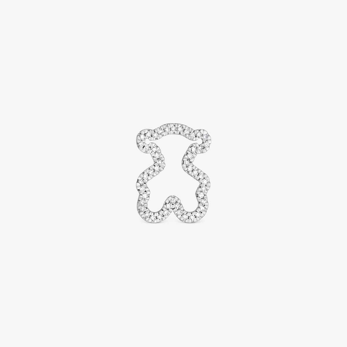 Tous - Colgante Oso De Oro Blanco Con Diamantes 14 Mm Icon Gems - Transparente