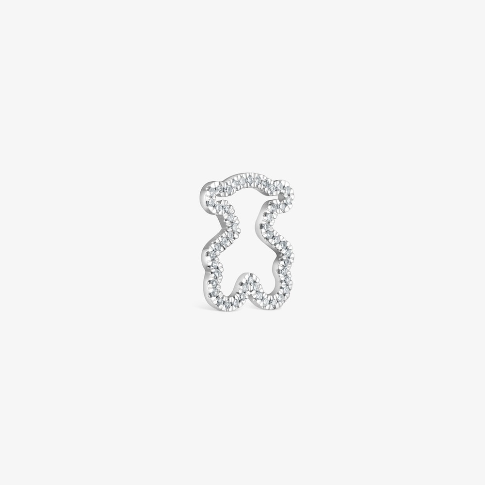 14&nbsp;mm pr&iacute;vesok medved&iacute;ka z&nbsp;bieleho zlata s&nbsp;diamantmi Icon Gems