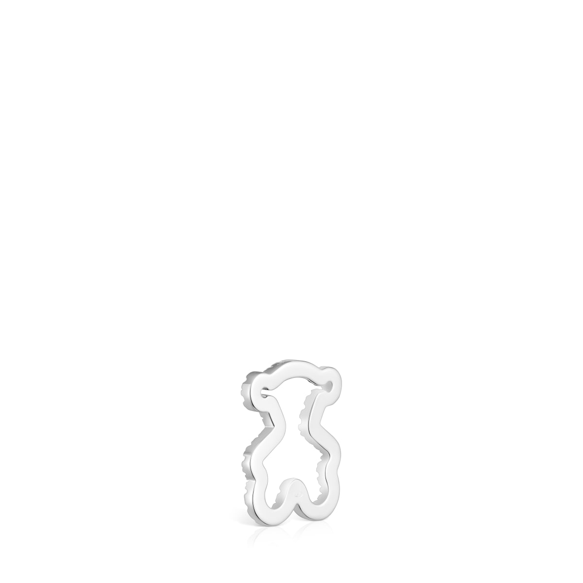 Colgante oso de oro blanco con diamantes 14 mm Icon Gems