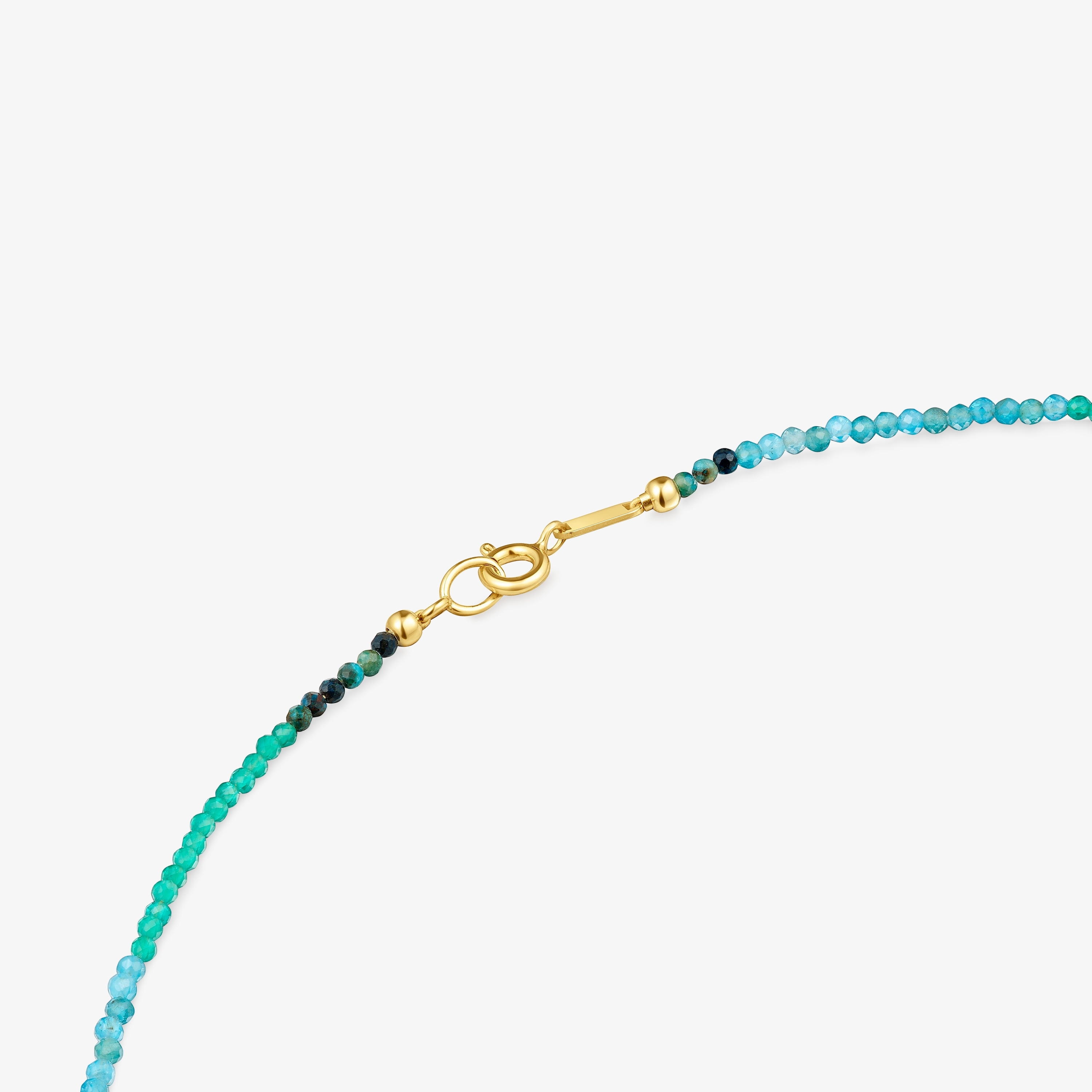 Short 18K gold vermeil Necklace with tourmalines Bold Bear