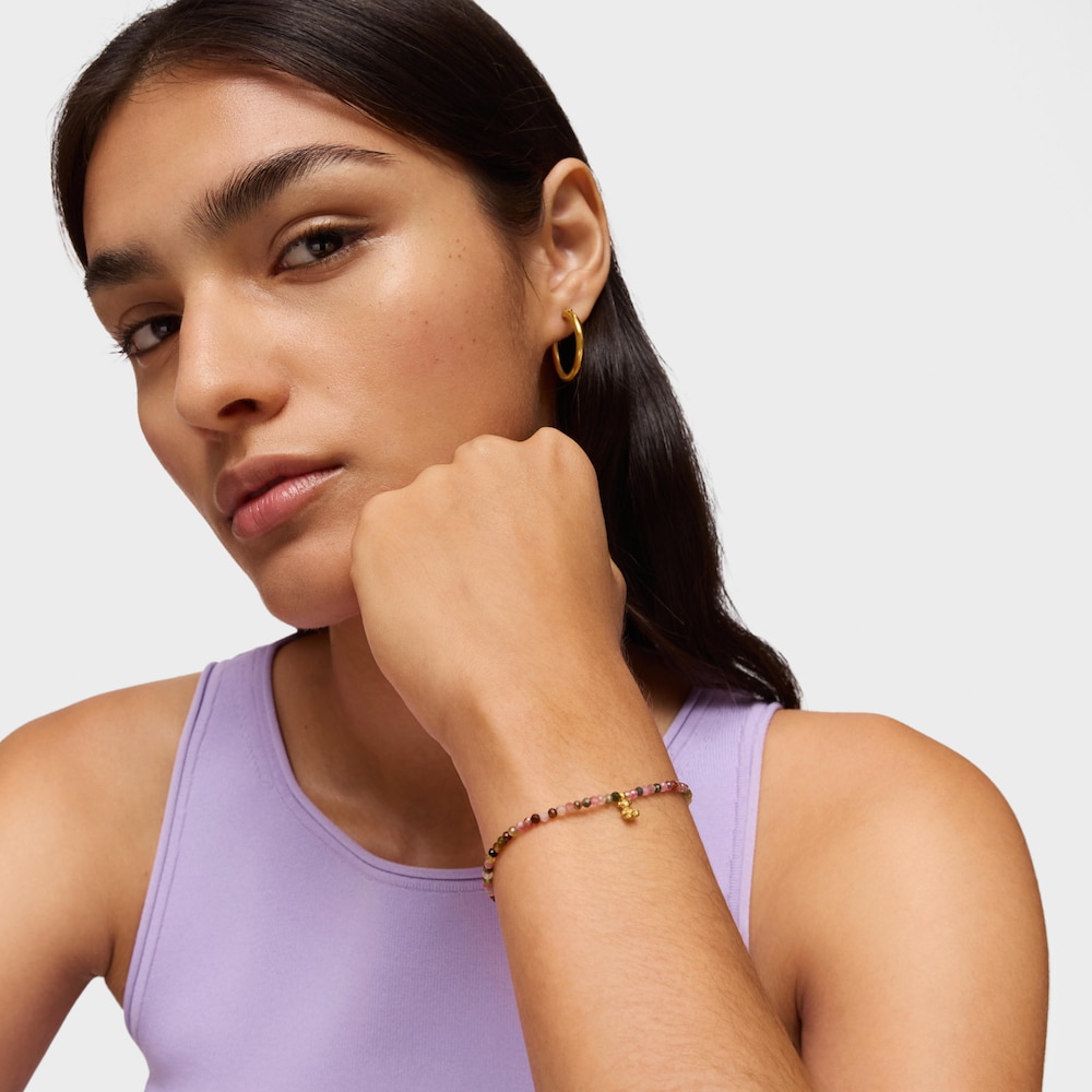 18K gold vermeil elastic Bracelet with tourmalines TOUS Bold Bear