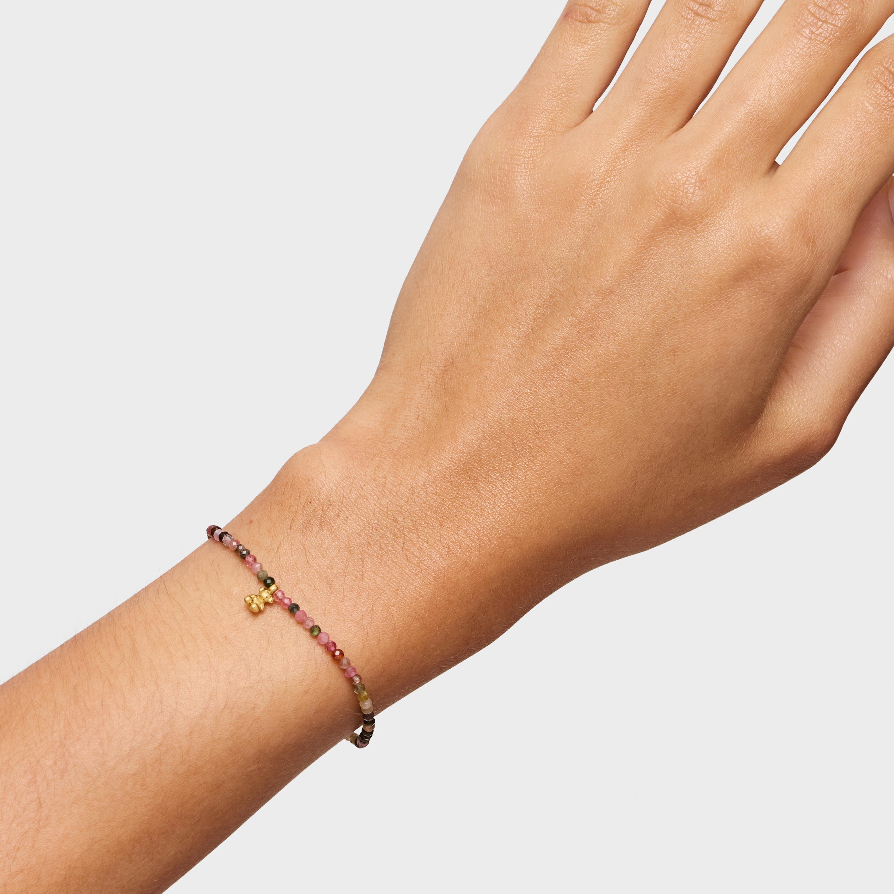 18K gold vermeil elastic Bracelet with tourmalines TOUS Bold Bear