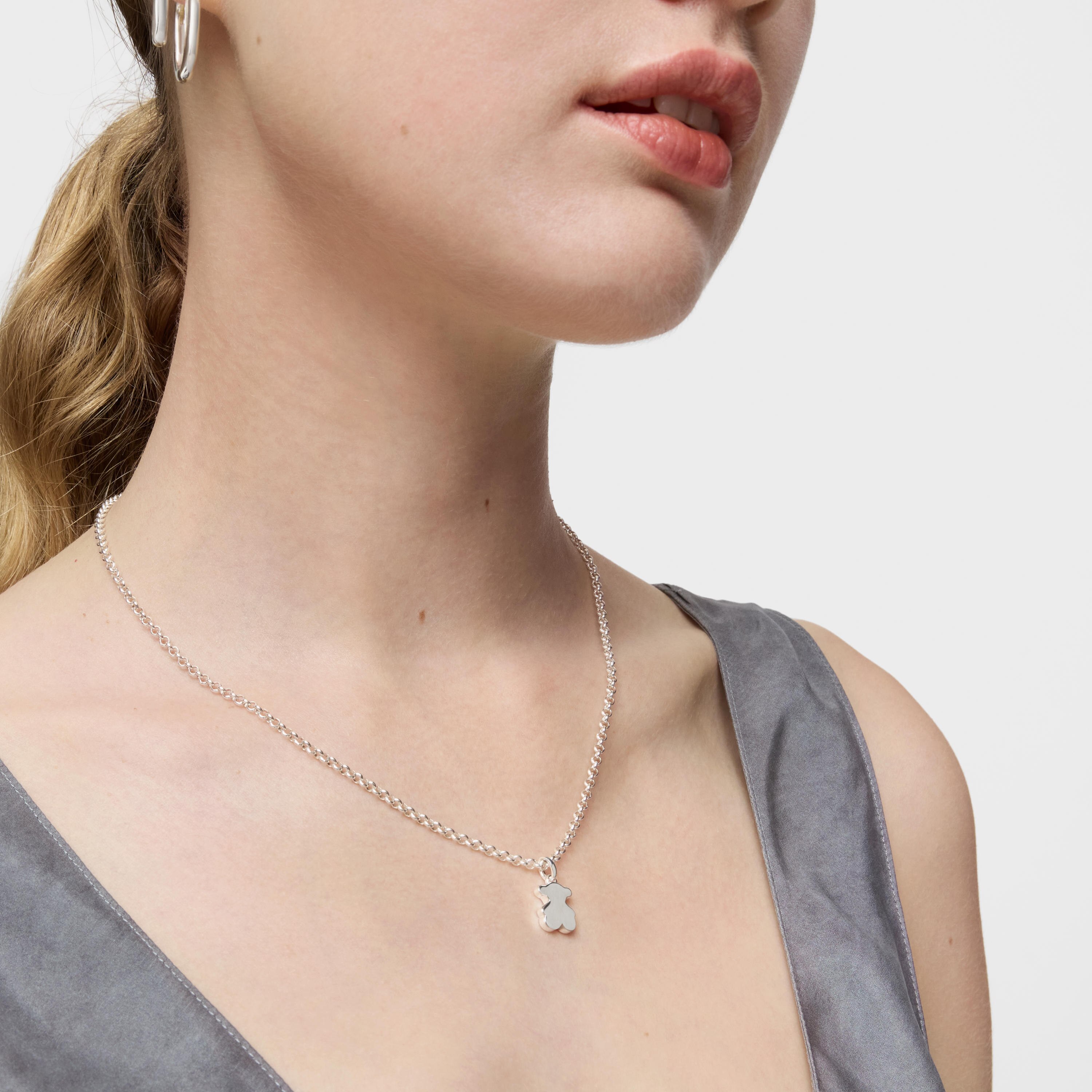 Small 12mm silver bear pendant Sweet Dolls