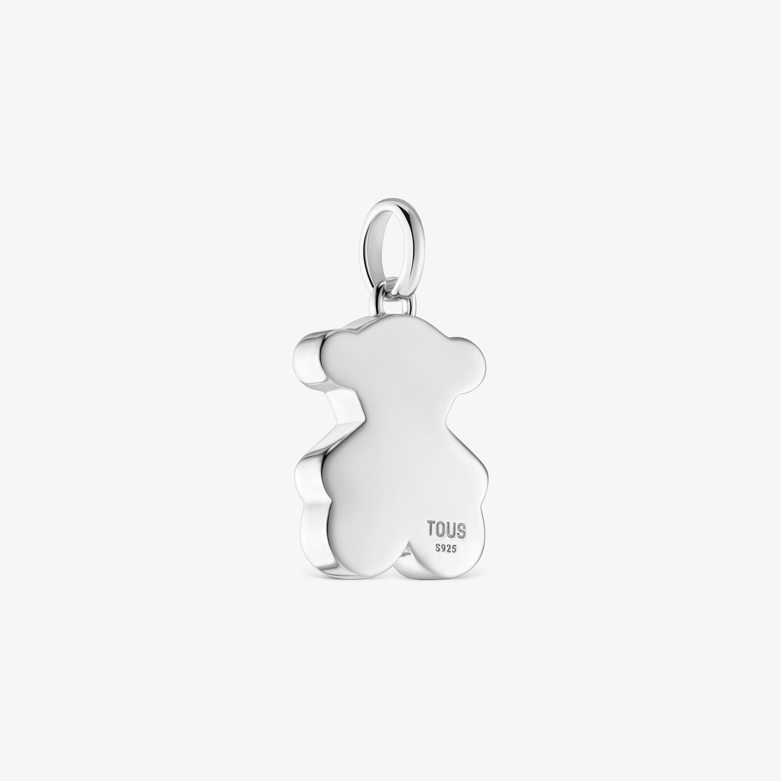 Small 16mm silver bear pendant Sweet Dolls