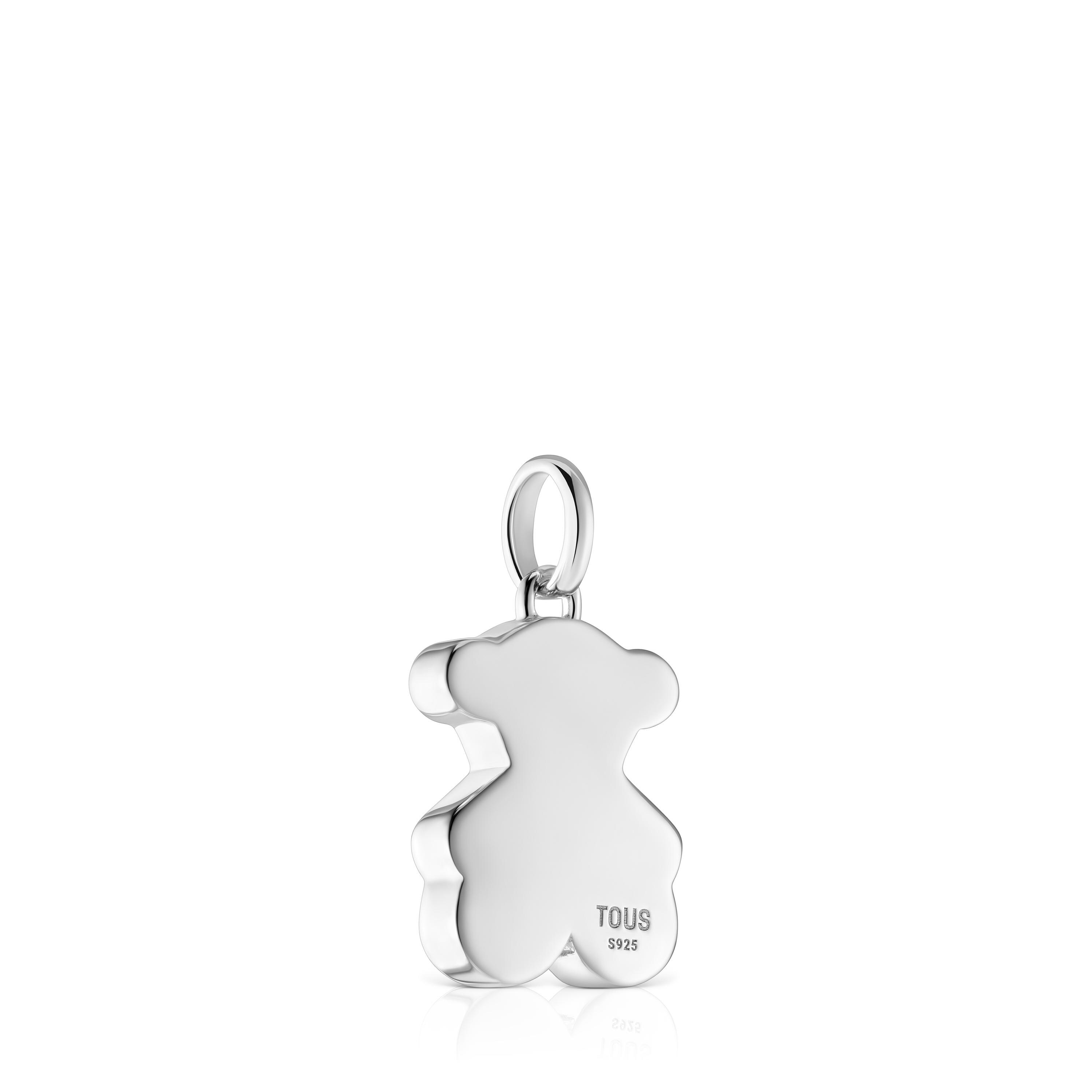 Small 16mm silver bear pendant Sweet Dolls