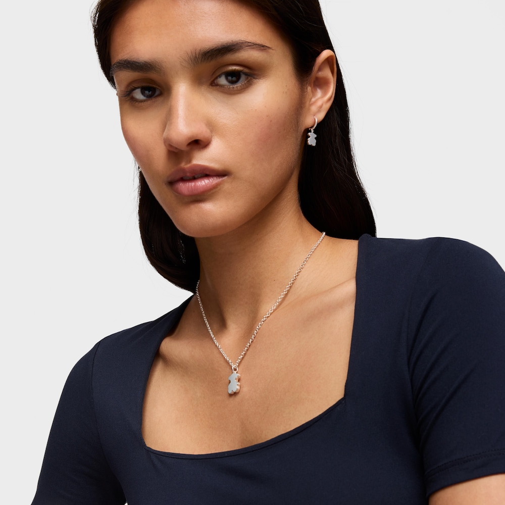 Mal&yacute; 16&nbsp;mm strieborn&yacute; Pr&iacute;vesok medved&iacute;ka Sweet Dolls