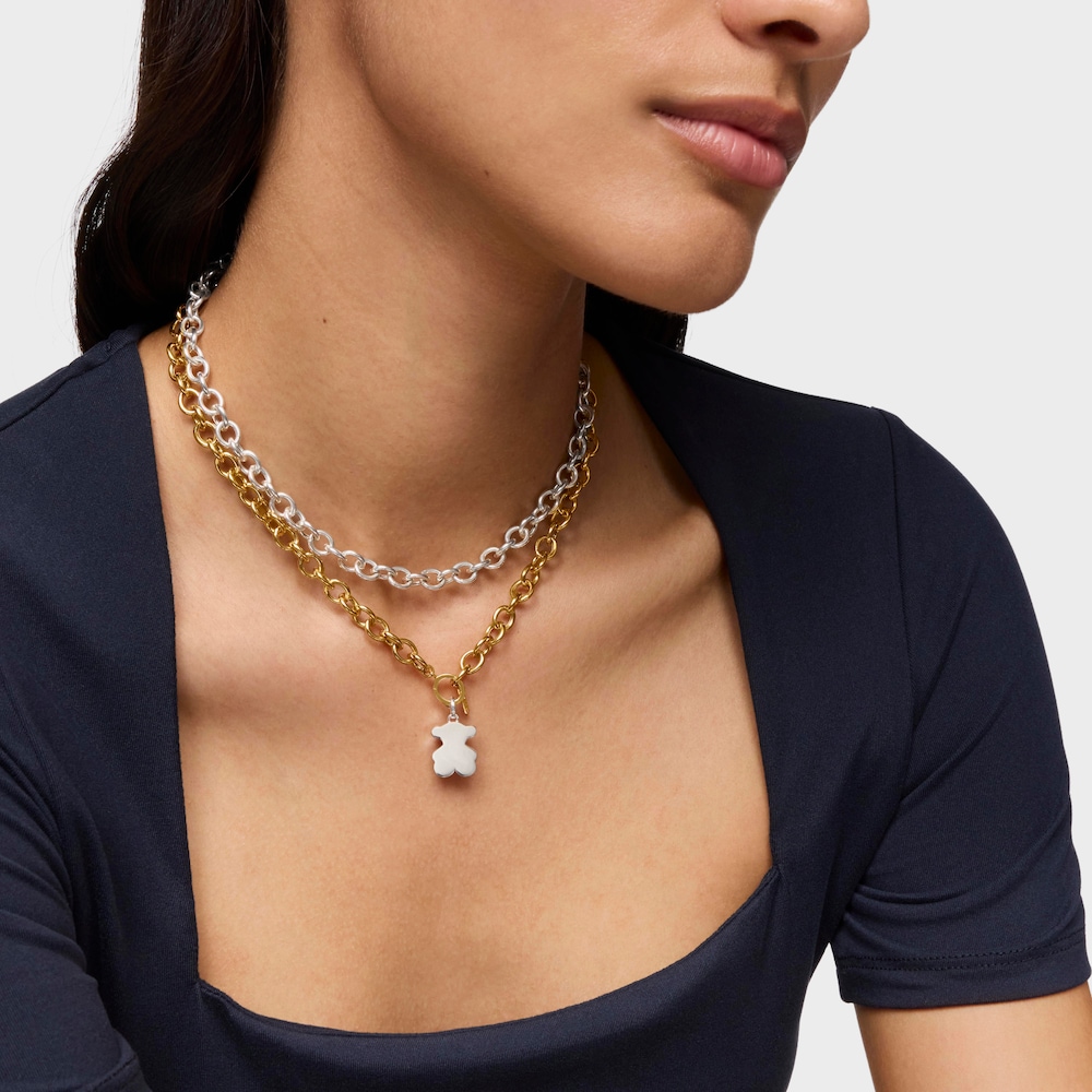 Mal&yacute; 16&nbsp;mm strieborn&yacute; Pr&iacute;vesok medved&iacute;ka Sweet Dolls