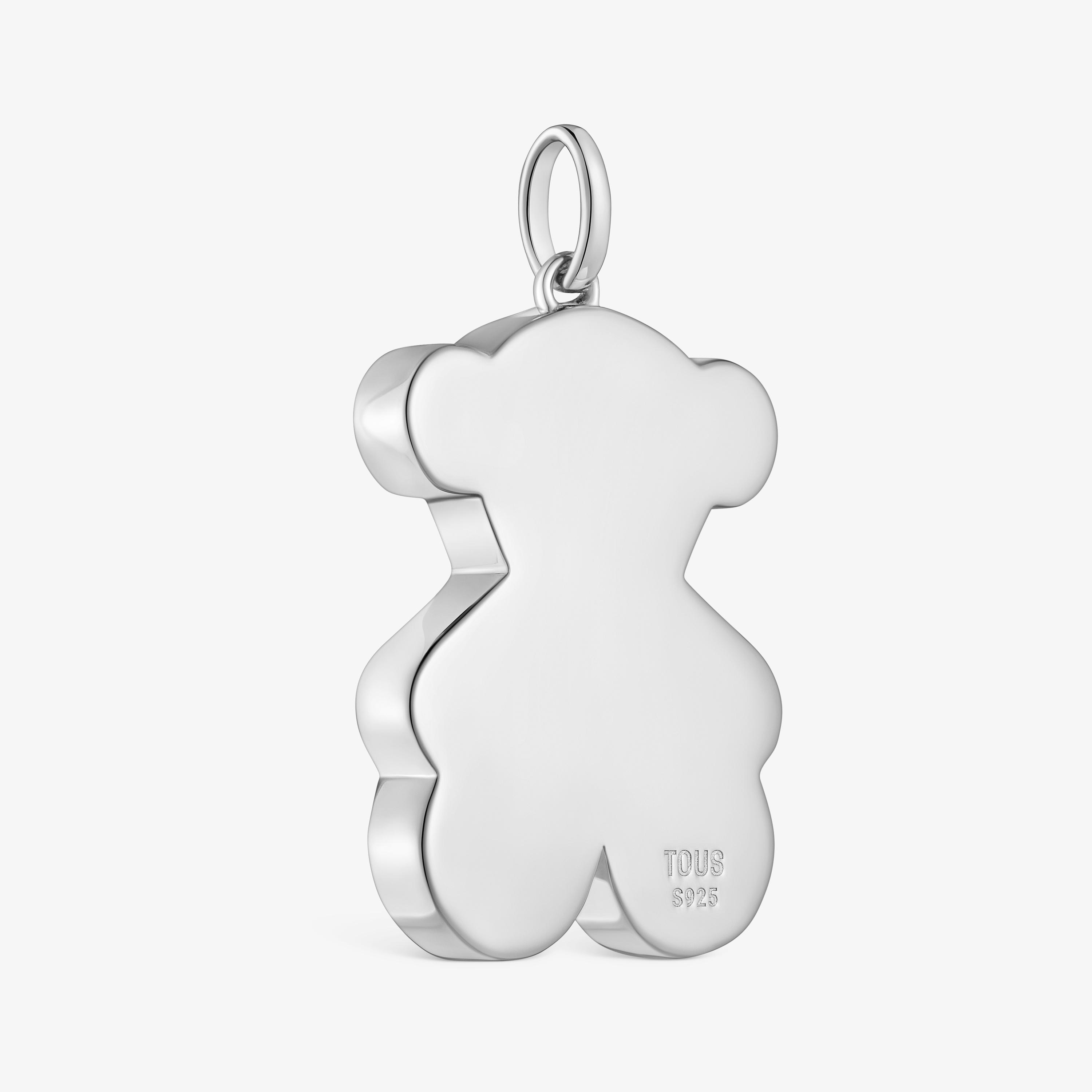 Medium 29mm silver bear Pendant Sweet Dolls