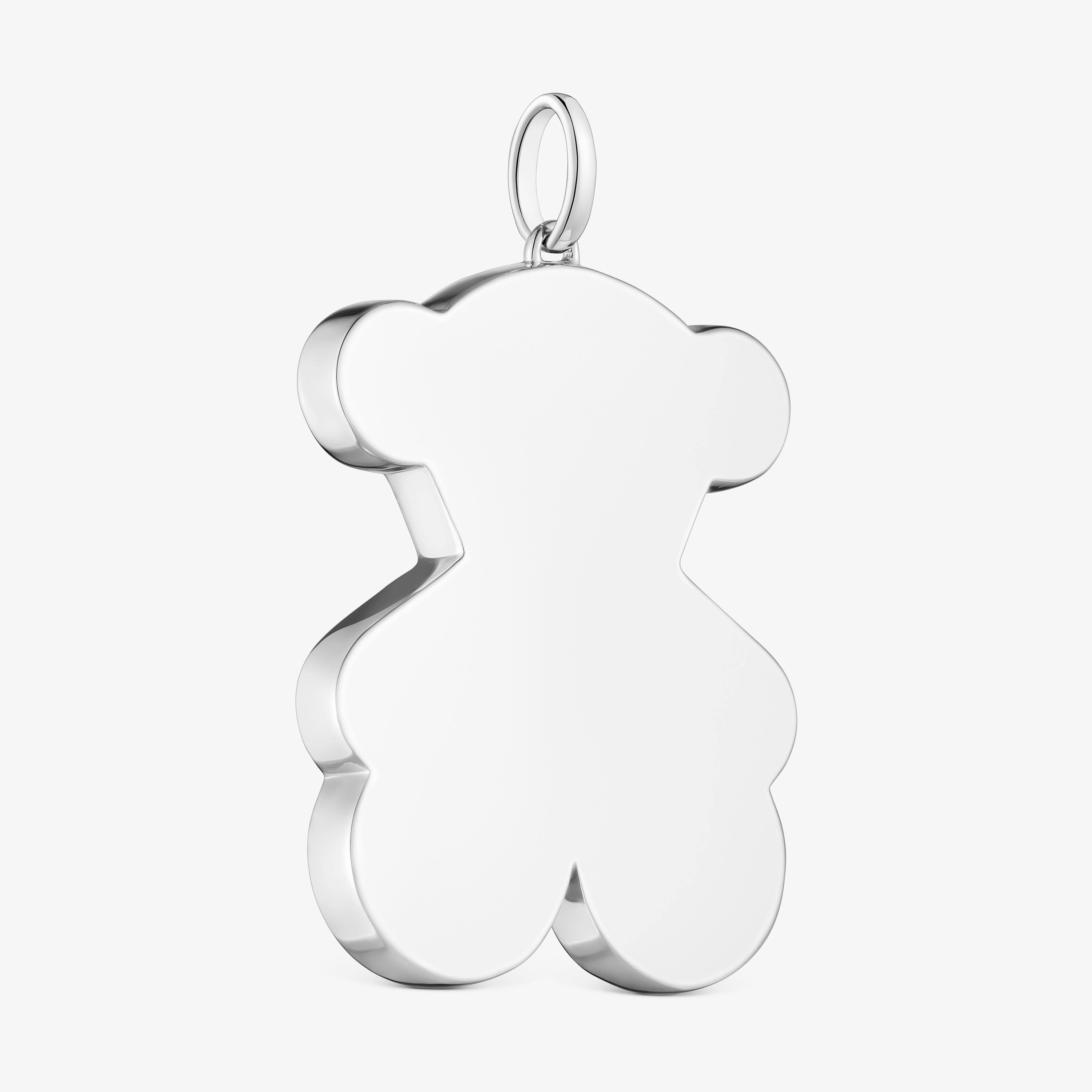 Large 38mm silver bear Pendant Sweet Dolls