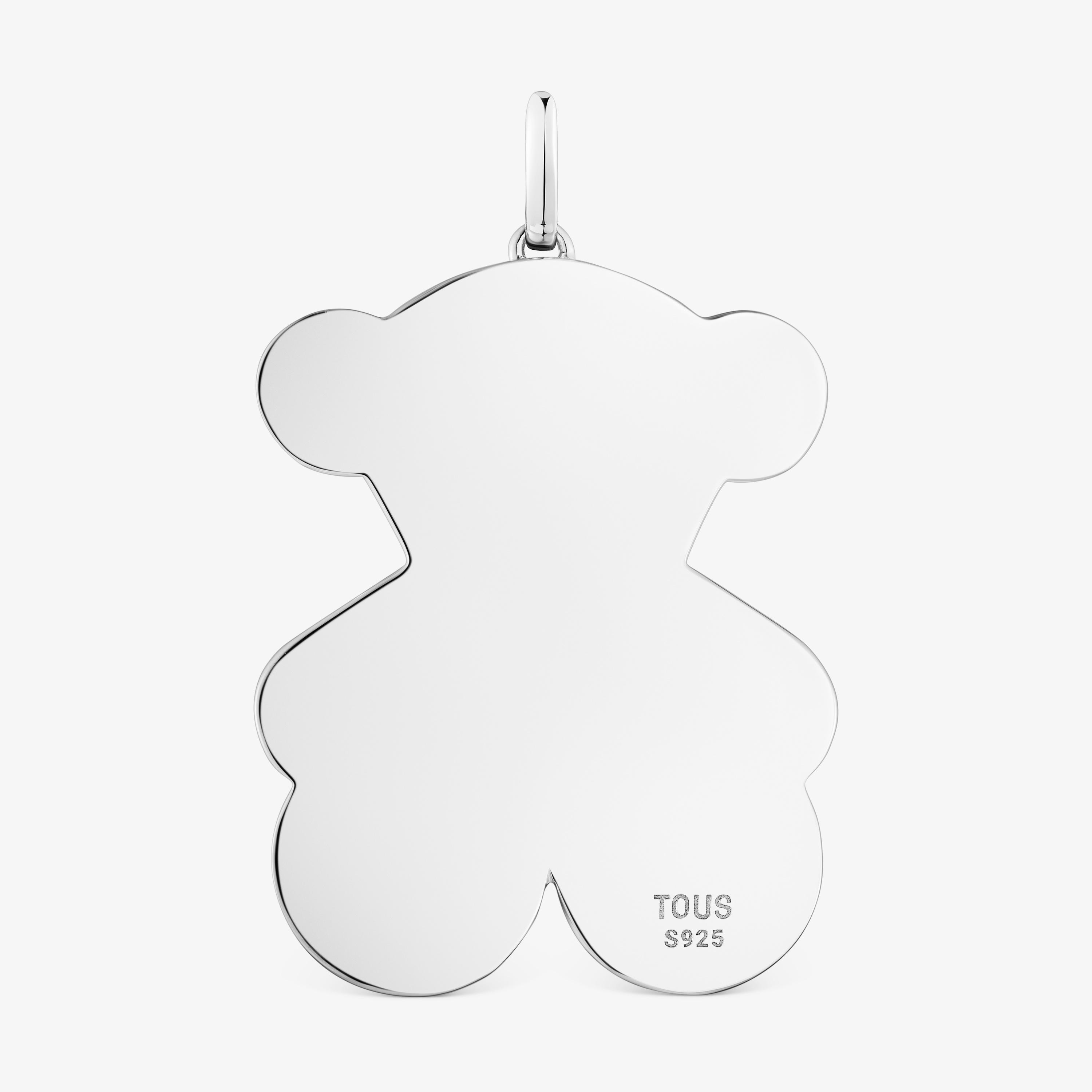 Large 38mm silver bear Pendant Sweet Dolls