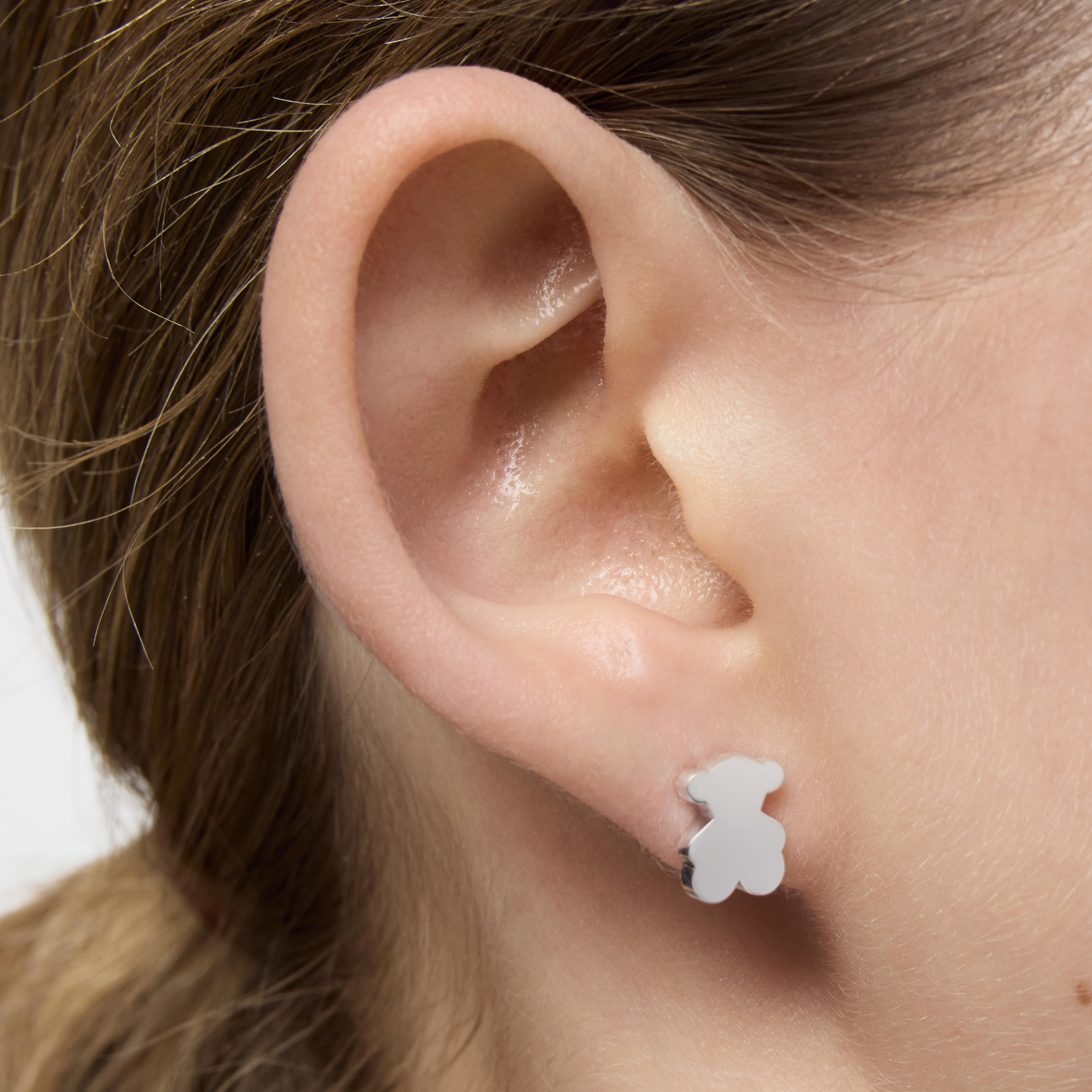 Silver 10mm Bear earrings Sweet Dolls