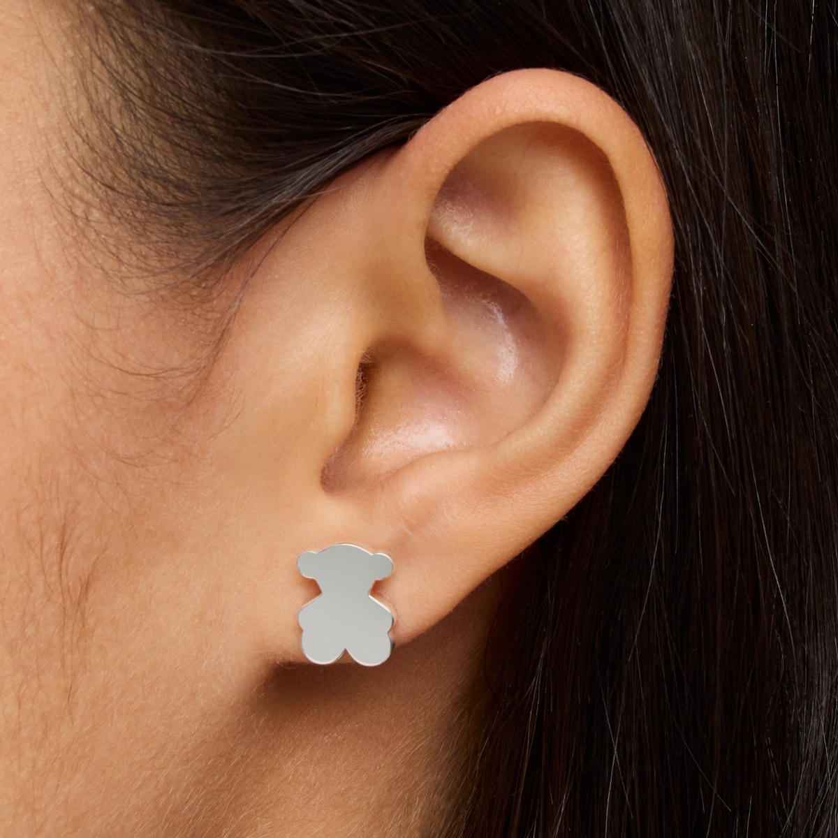 Silver 12mm Bear earrings Sweet Dolls