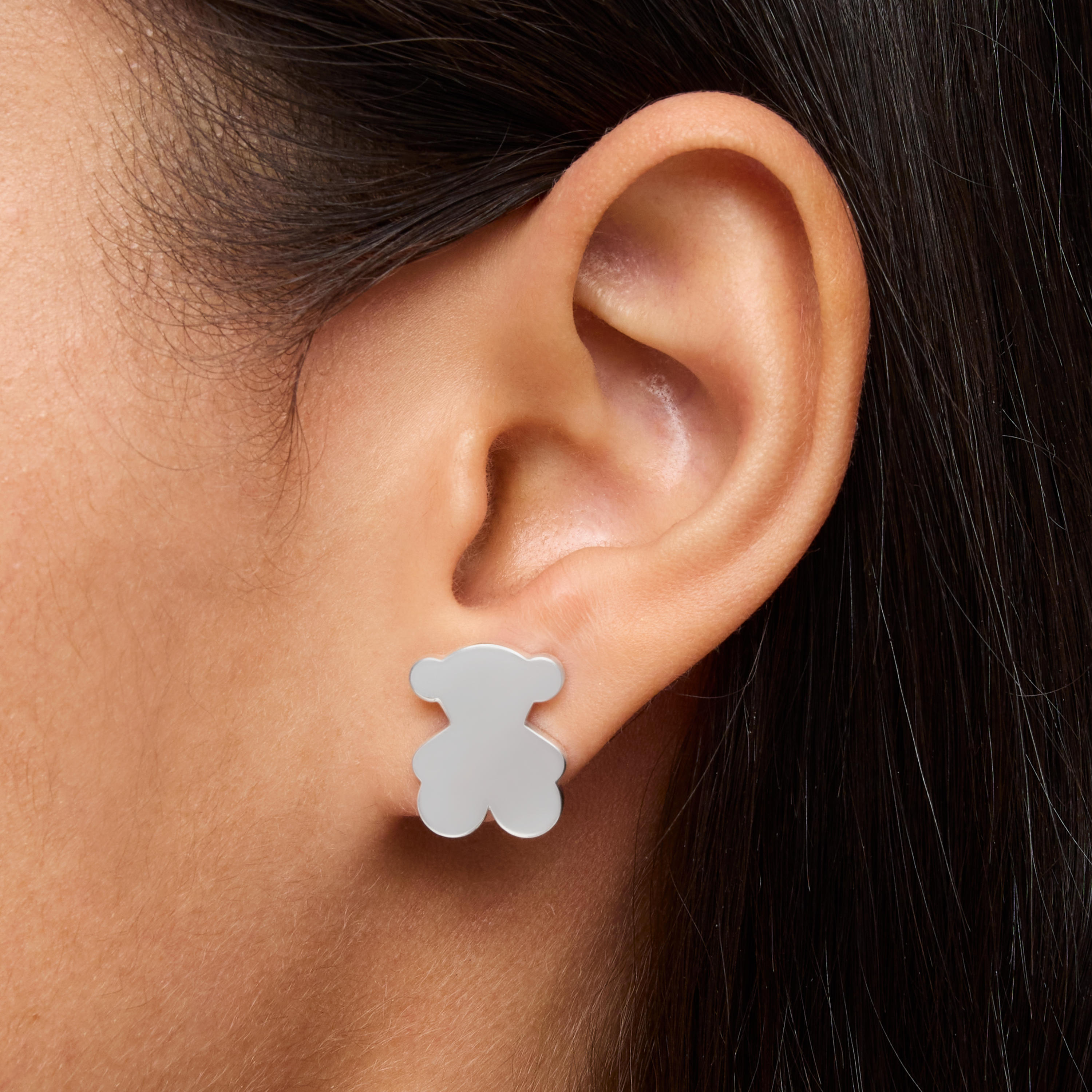 Silver 16mm Bear earrings Sweet Dolls
