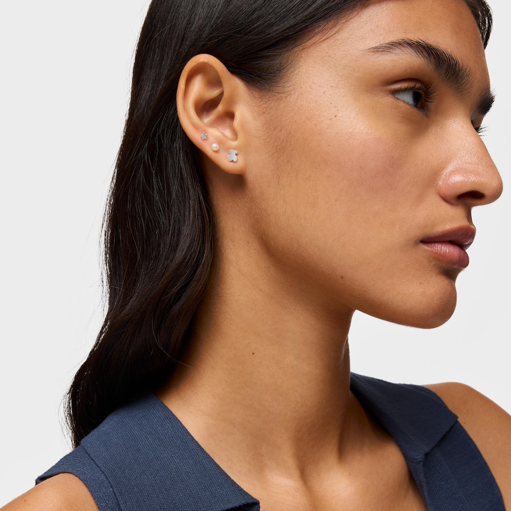 Pendientes oso de plata 6 mm Sweet Dolls