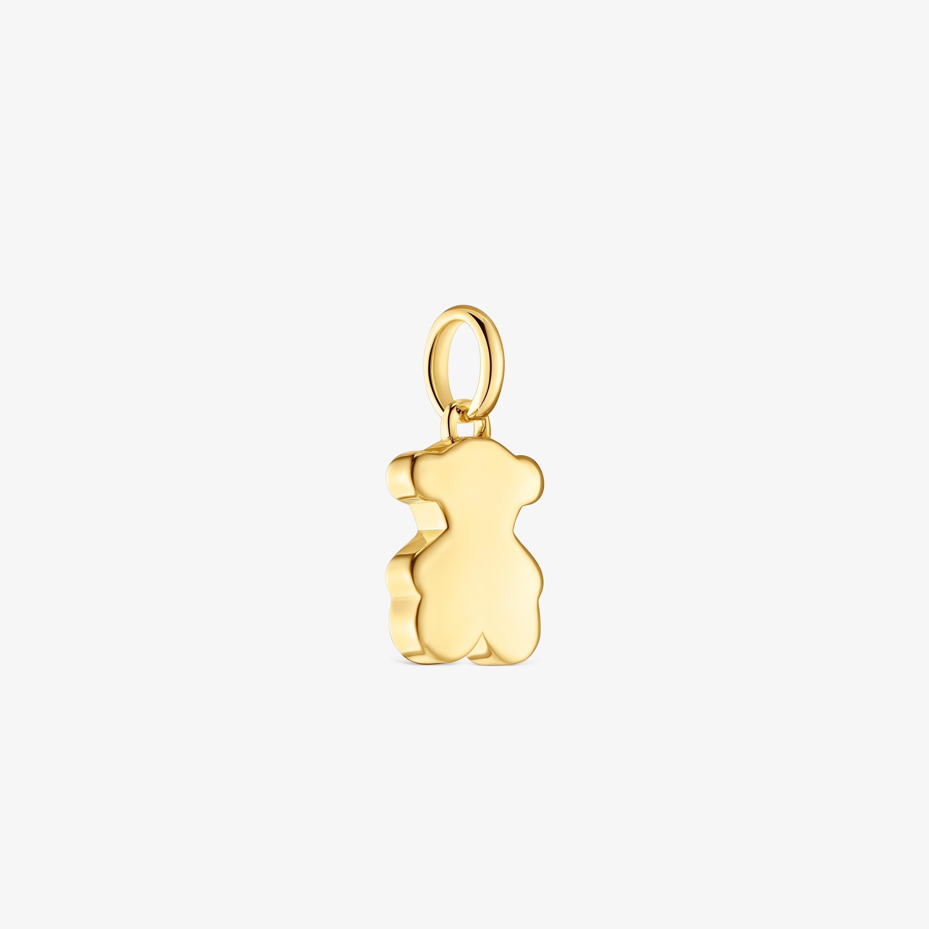 Small 12mm 18K gold vermeil bear Pendant Sweet Dolls