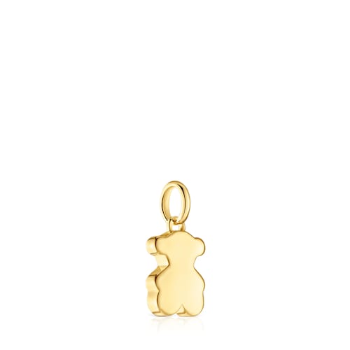 Small 12mm 18kt gold plating over silver bear Pendant Sweet Dolls