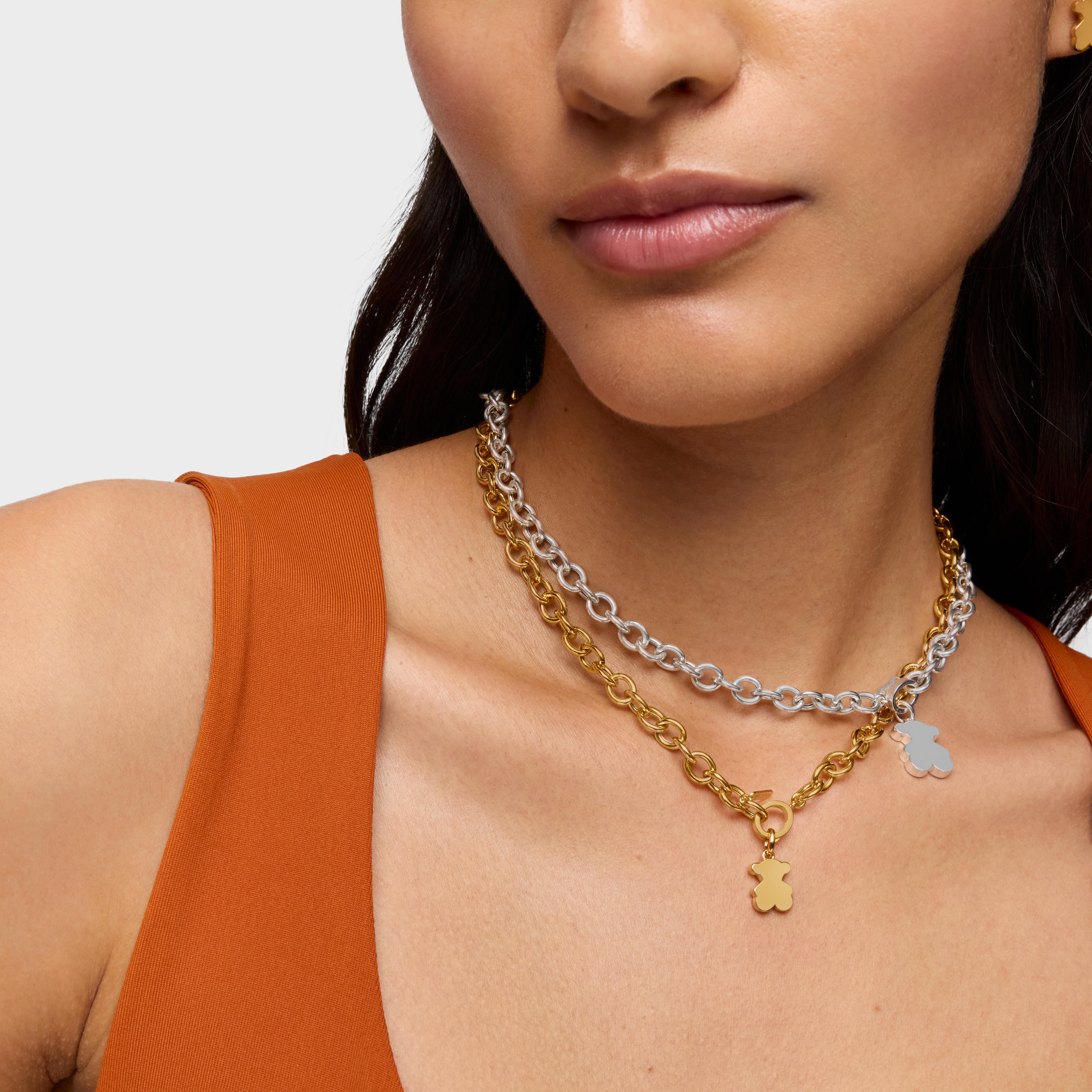 Small 12mm 18kt gold plating over silver bear Pendant Sweet Dolls