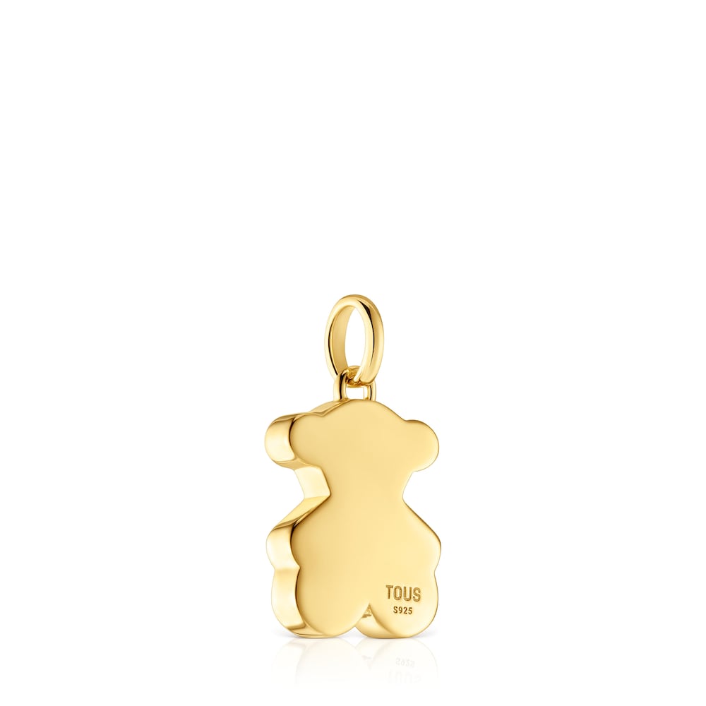 Small 16mm 18kt gold plating over silver bear Pendant Sweet Dolls Small 16mm 18kt gold plating over silver bear Pendant Sweet Dolls