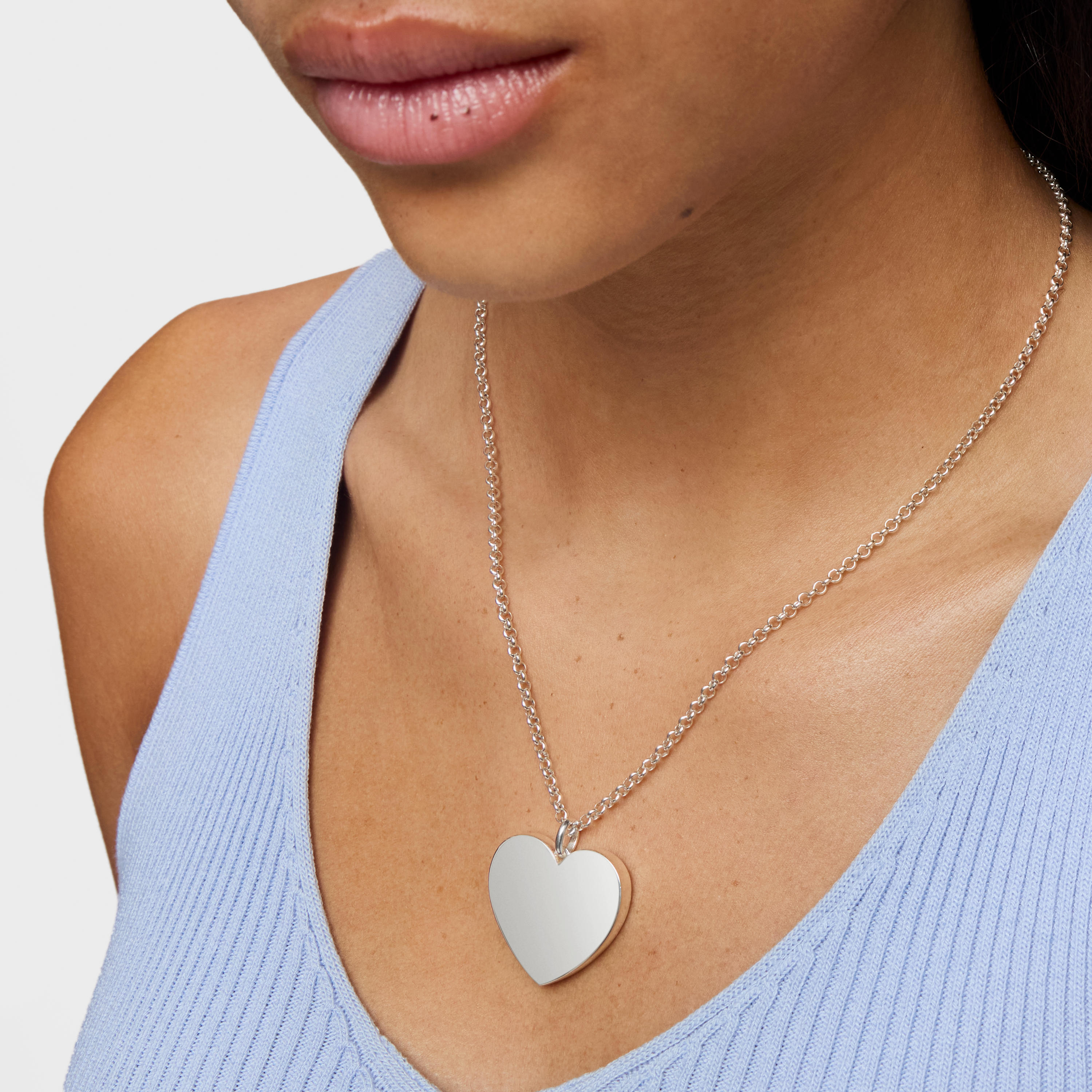 Medium 29mm silver Pendant Sweet Dolls