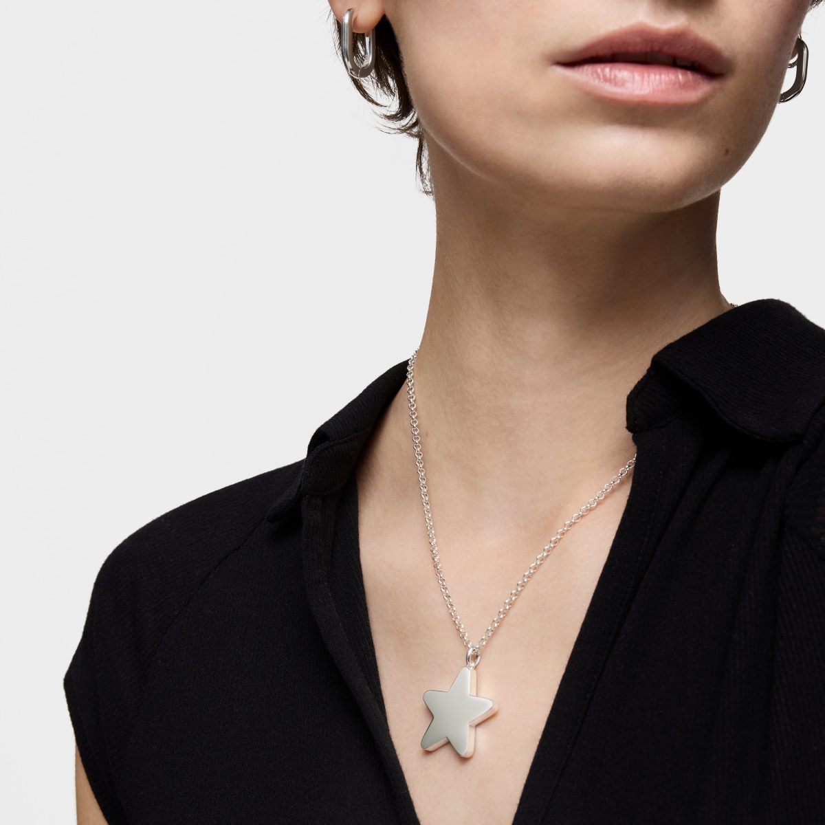 Medium 29mm silver Star pendant Sweet Dolls