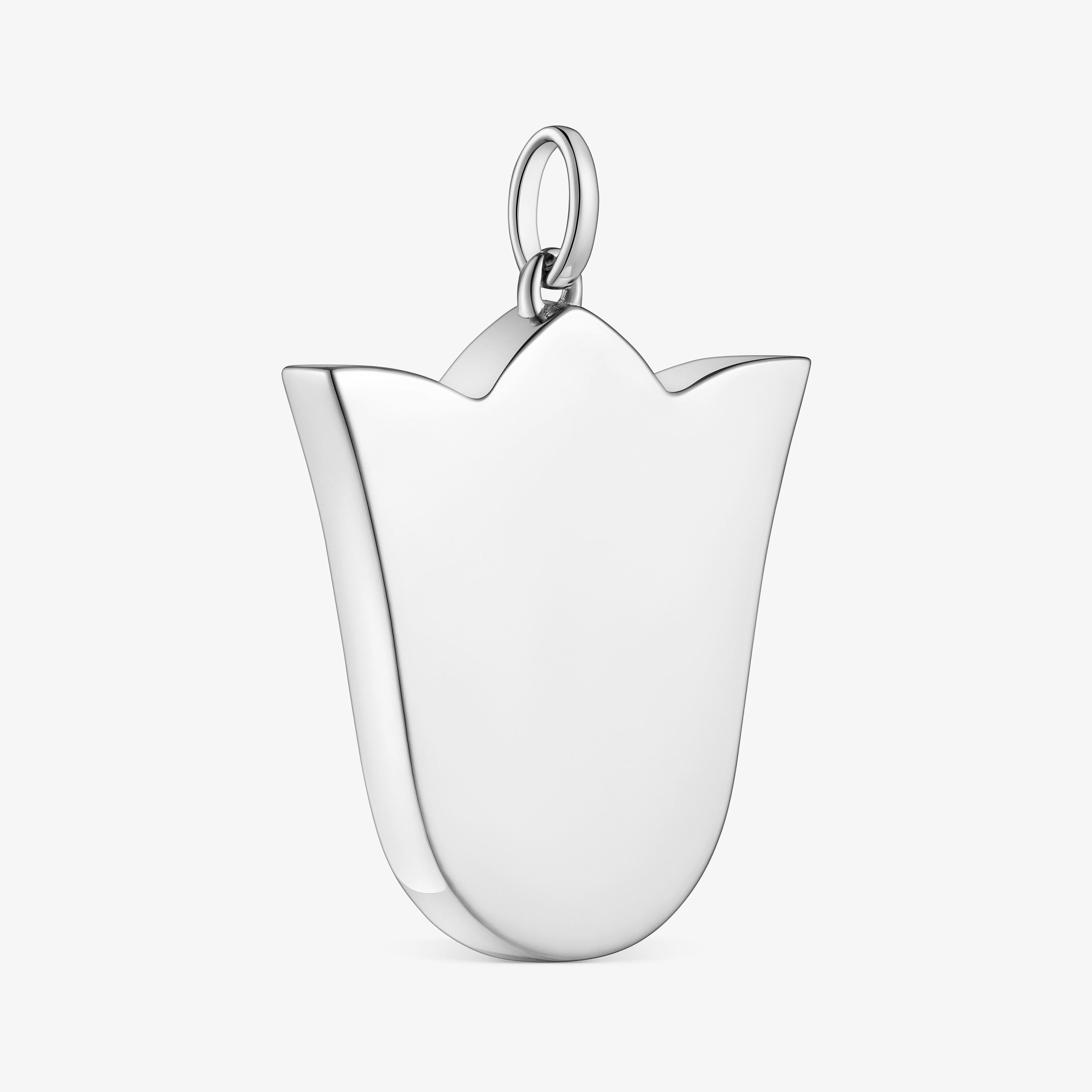 Medium 29mm silver bear tulip Pendant Sweet Dolls