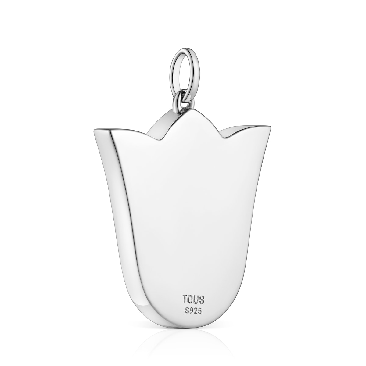 Medium 29mm silver bear tulip Pendant Sweet Dolls